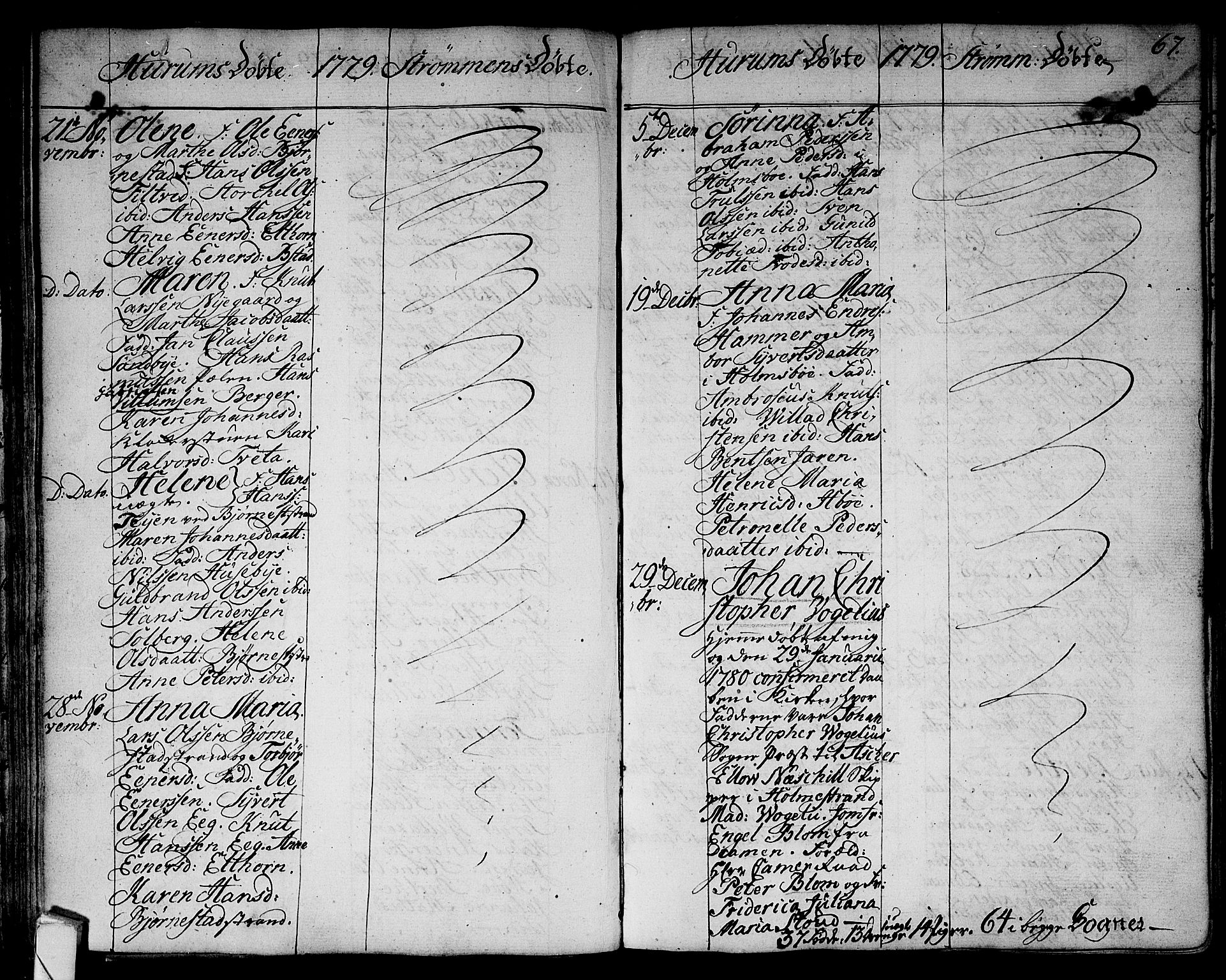 Hurum kirkebøker, SAKO/A-229/F/Fa/L0007: Parish register (official) no. 7, 1771-1810, p. 67