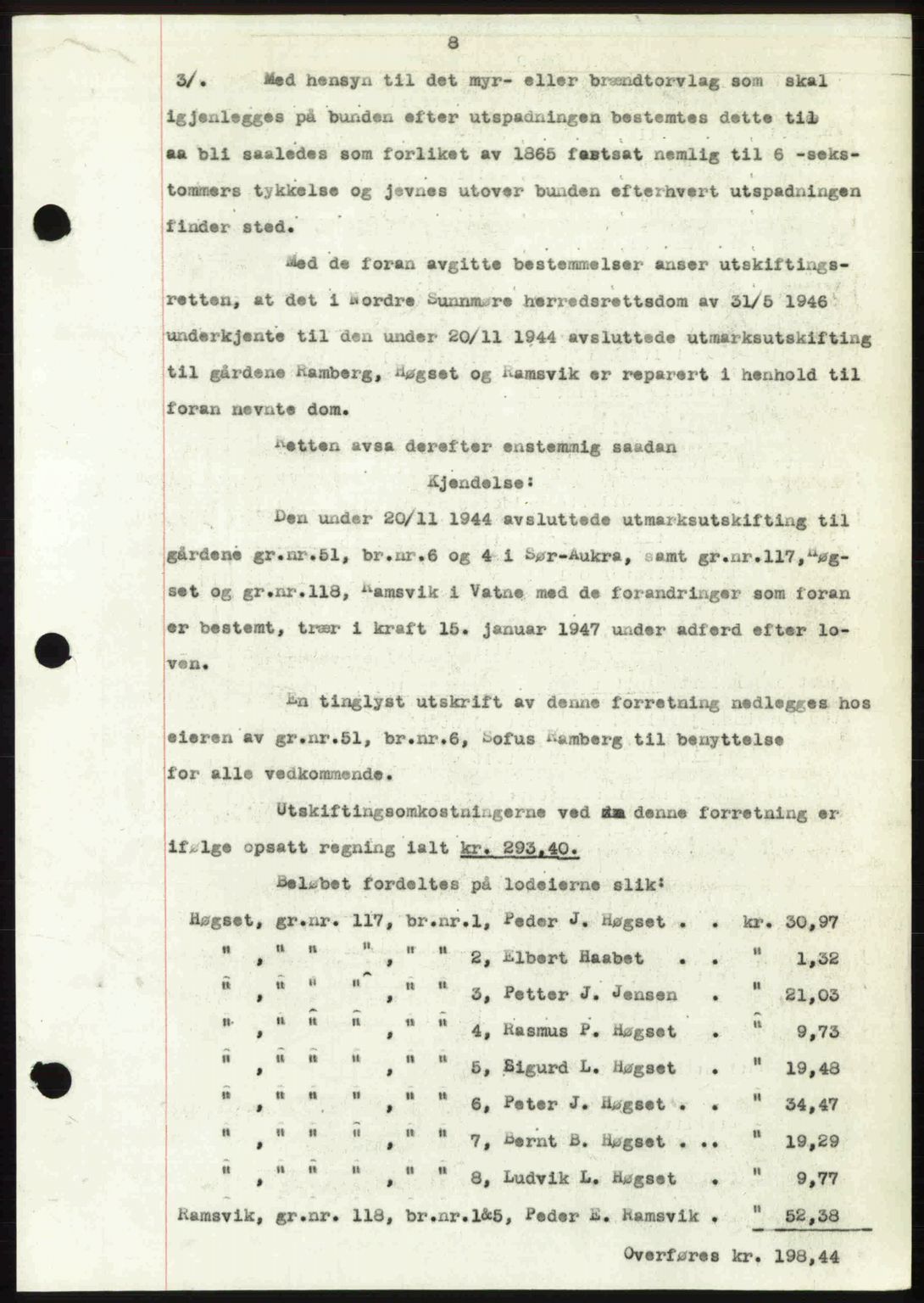 Romsdal sorenskriveri, AV/SAT-A-4149/1/2/2C: Mortgage book no. A21, 1946-1946, Diary no: : 2369/1946