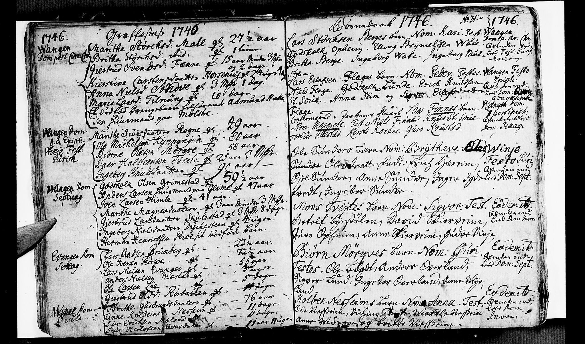 Voss sokneprestembete, AV/SAB-A-79001/H/Haa: Parish register (official) no. A 6, 1744-1752, p. 31