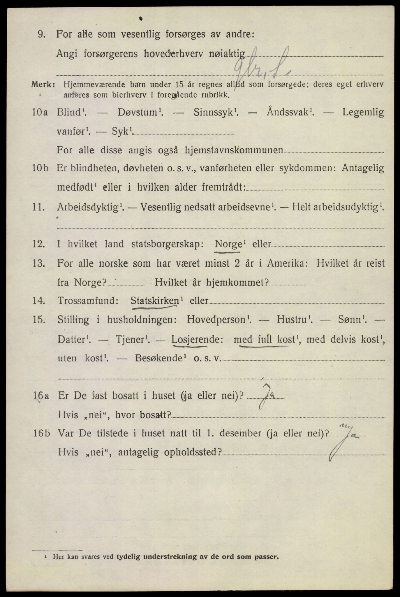 SAKO, 1920 census for Holla, 1920, p. 2592