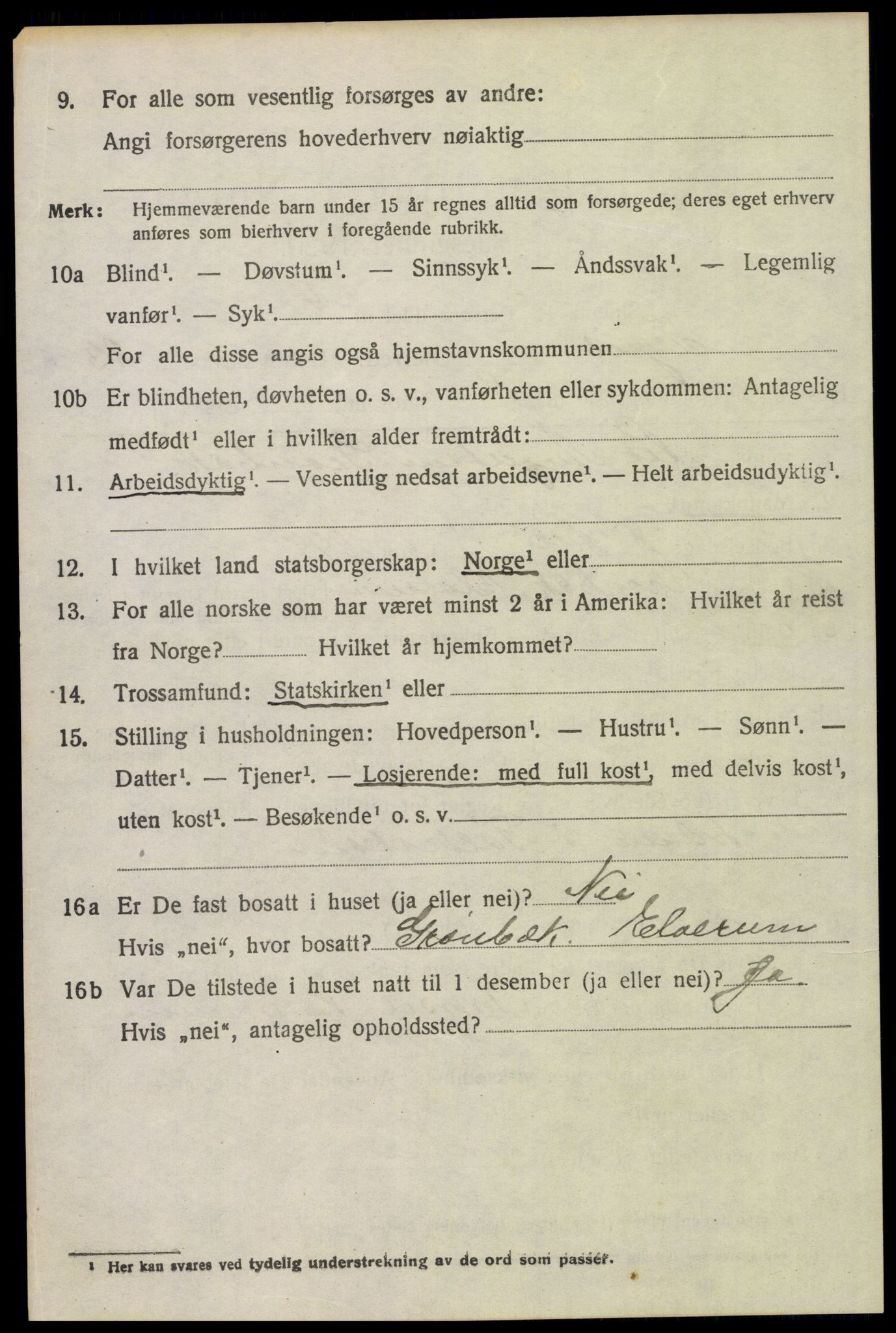 SAH, 1920 census for Trysil, 1920, p. 14972