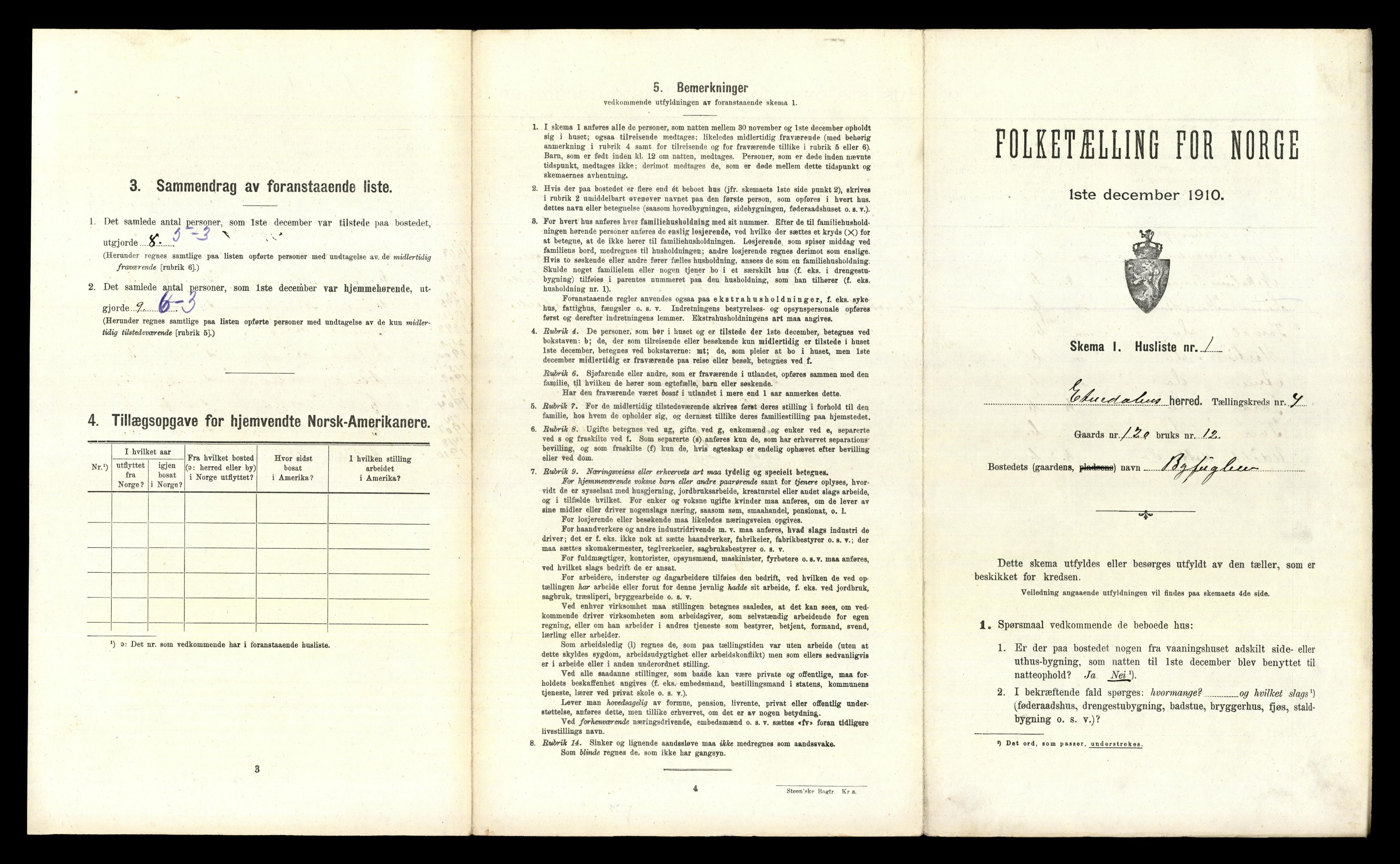 RA, 1910 census for Etnedal, 1910, p. 293