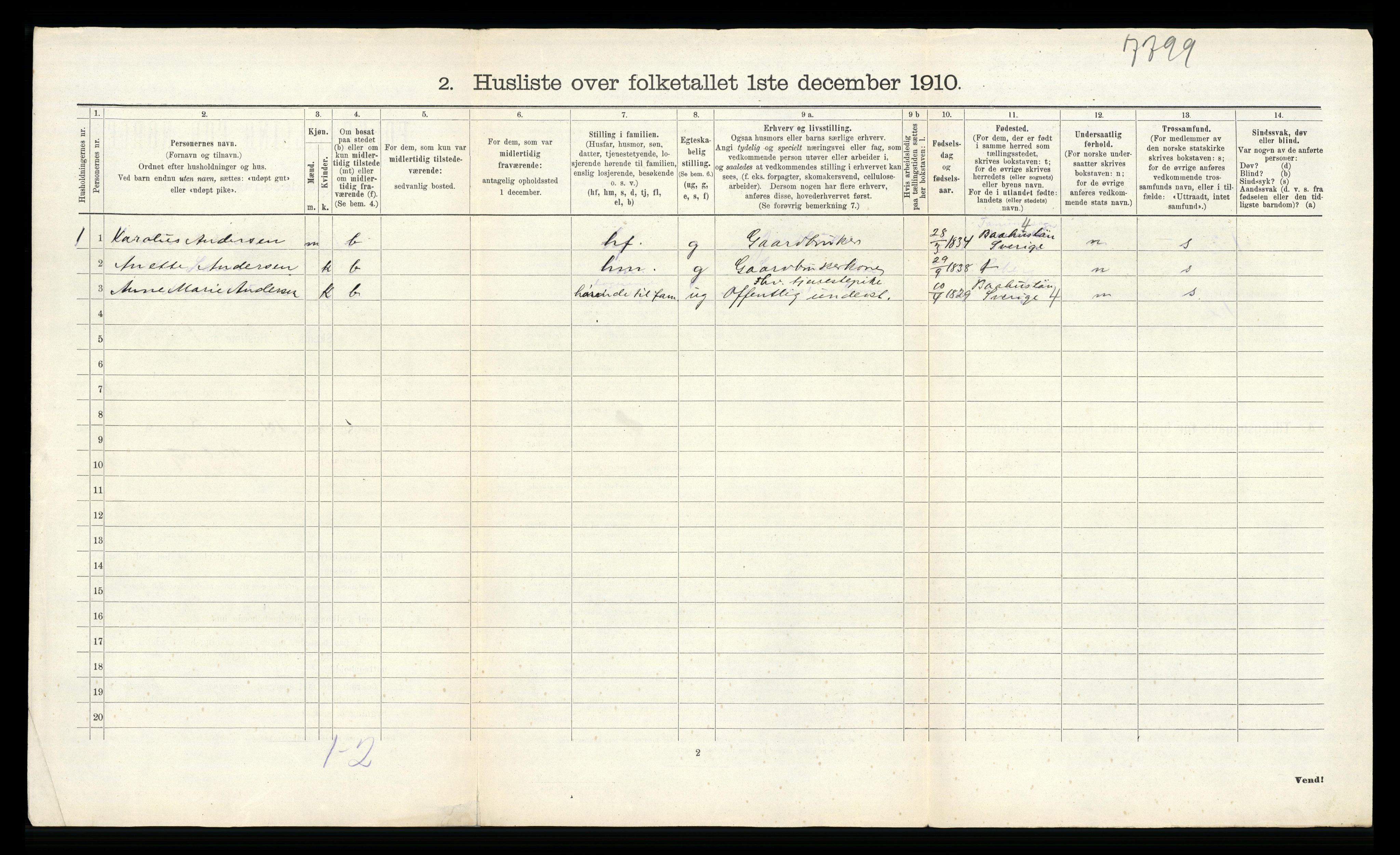 RA, 1910 census for Sem, 1910, p. 805