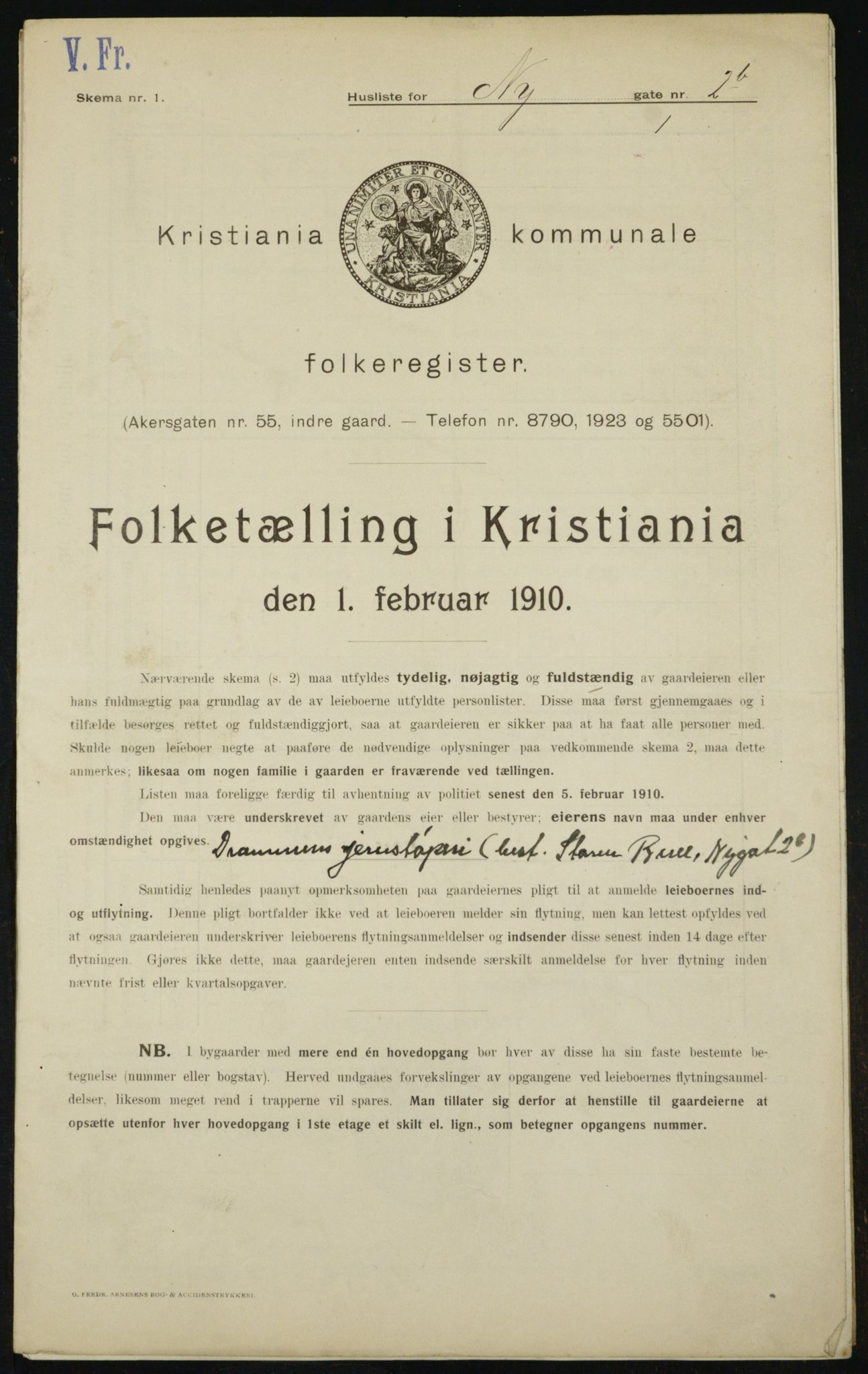 OBA, Municipal Census 1910 for Kristiania, 1910, p. 71379