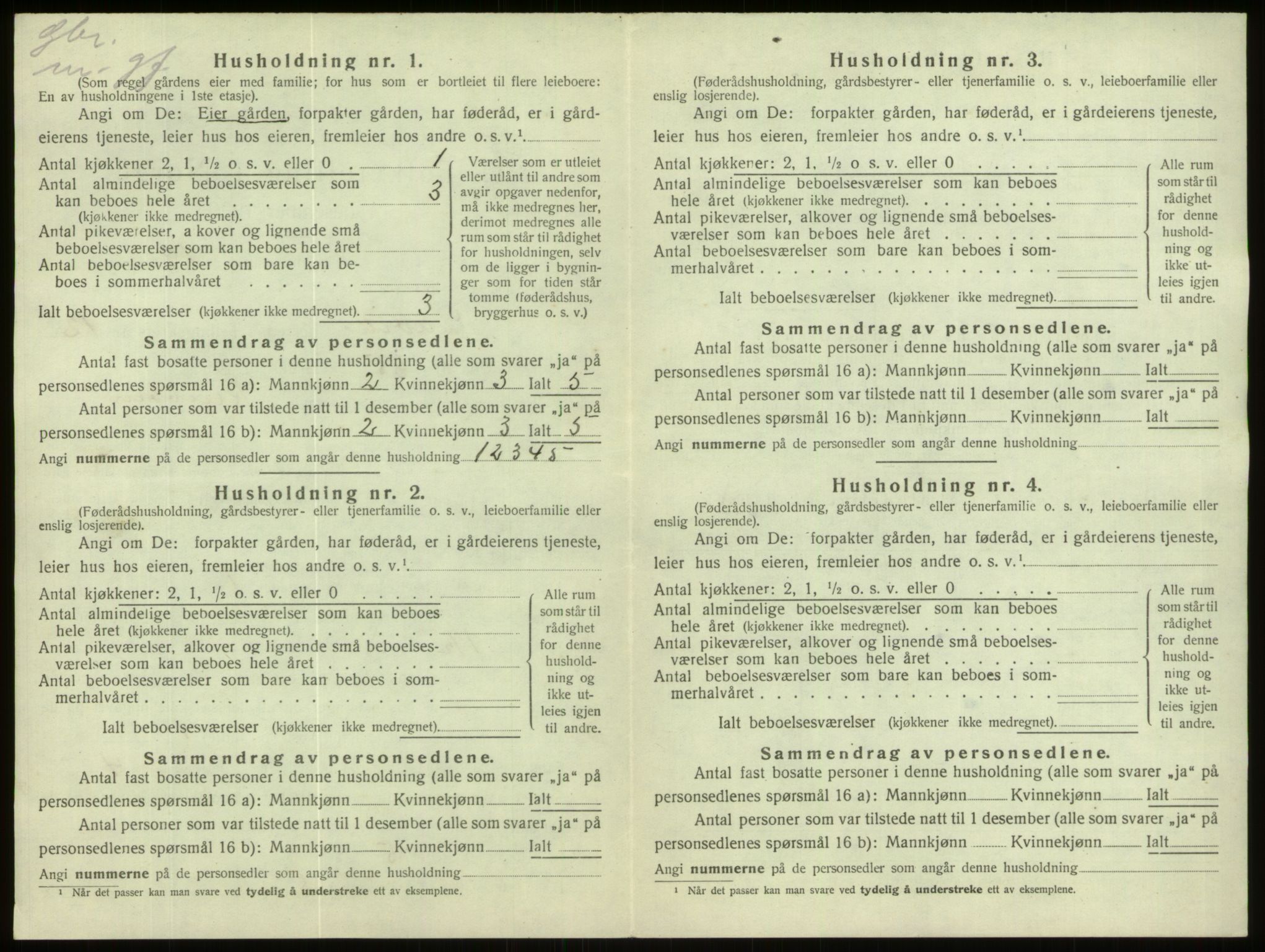 SAB, 1920 census for Davik, 1920, p. 830