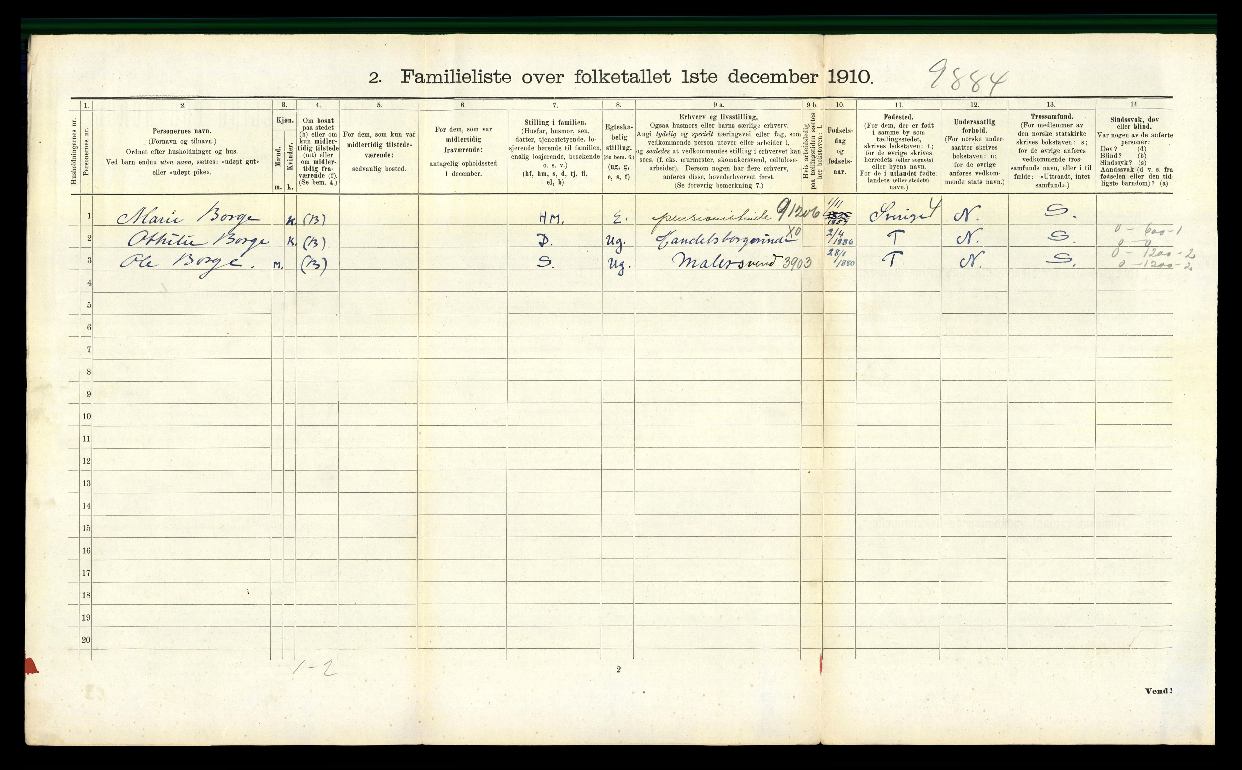 RA, 1910 census for Horten, 1910, p. 1659