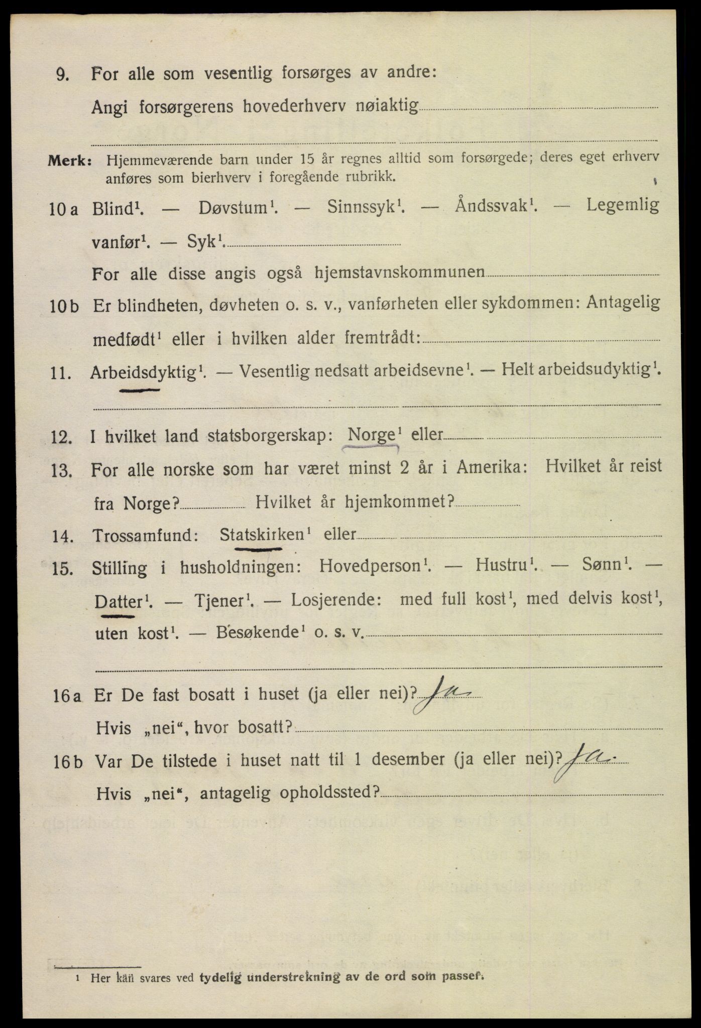 SAH, 1920 census for Hamar, 1920, p. 4182