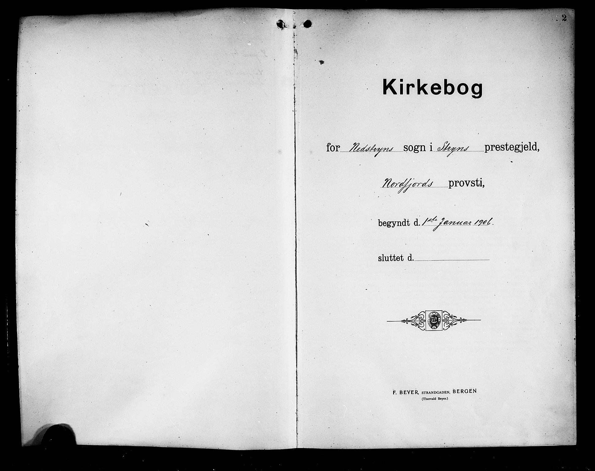 Stryn Sokneprestembete, AV/SAB-A-82501: Parish register (copy) no. A 3, 1906-1924, p. 2