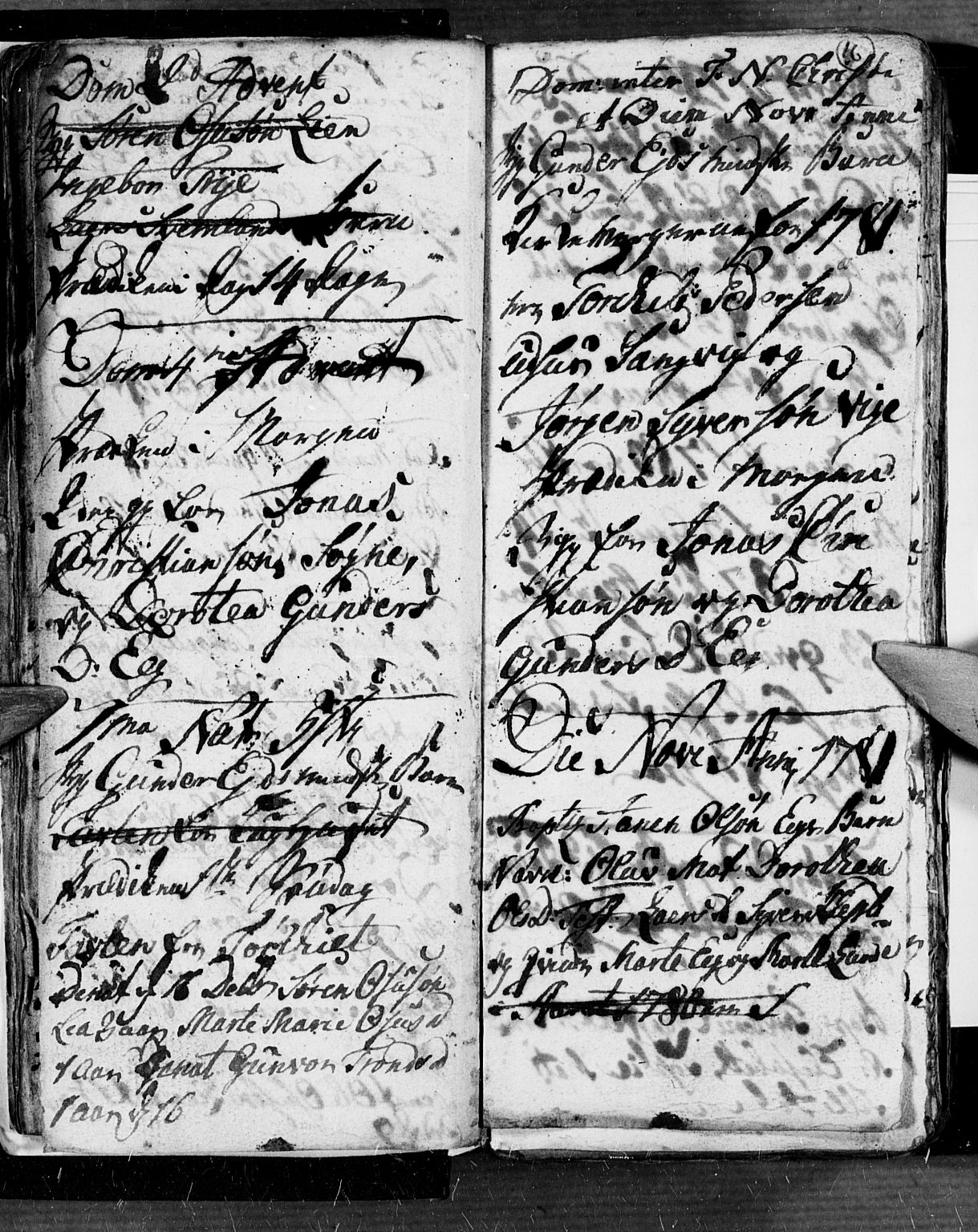 Søgne sokneprestkontor, AV/SAK-1111-0037/F/Fb/Fbb/L0001: Parish register (copy) no. B 1, 1779-1802, p. 16