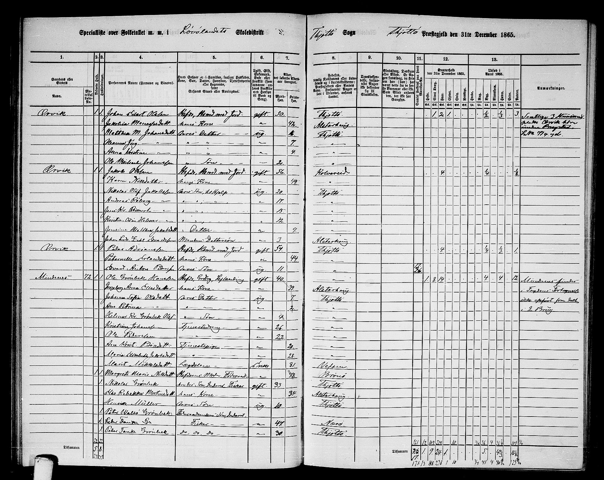 RA, 1865 census for Tjøtta, 1865, p. 49