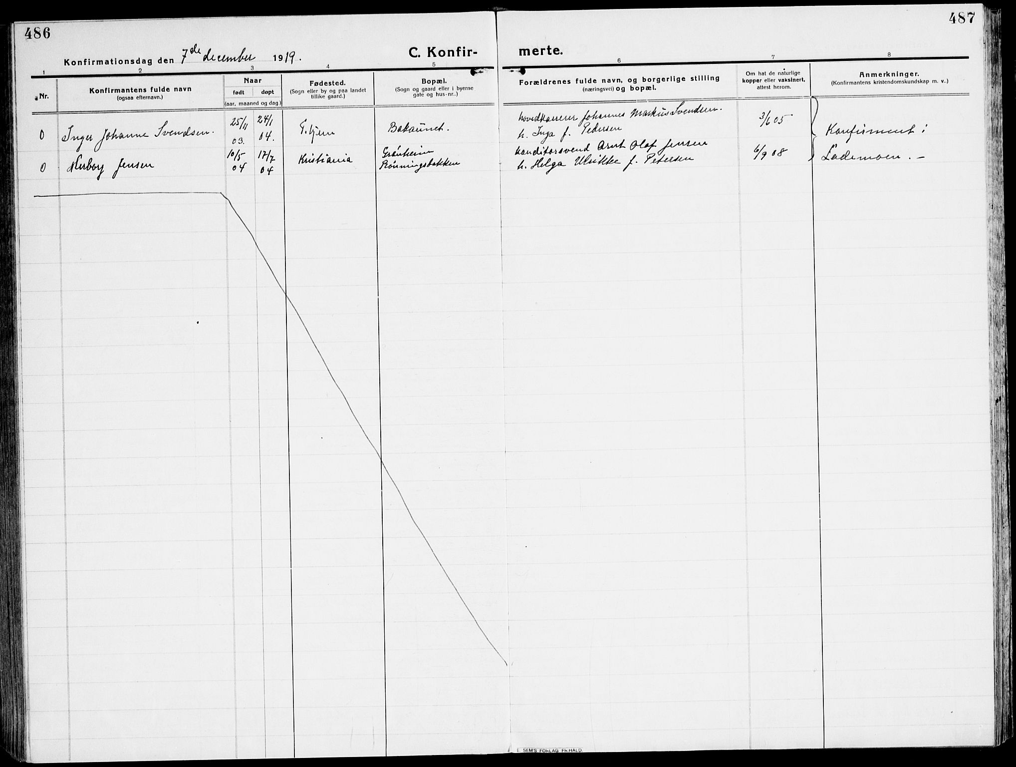 Ministerialprotokoller, klokkerbøker og fødselsregistre - Sør-Trøndelag, SAT/A-1456/607/L0321: Parish register (official) no. 607A05, 1916-1935, p. 486-487