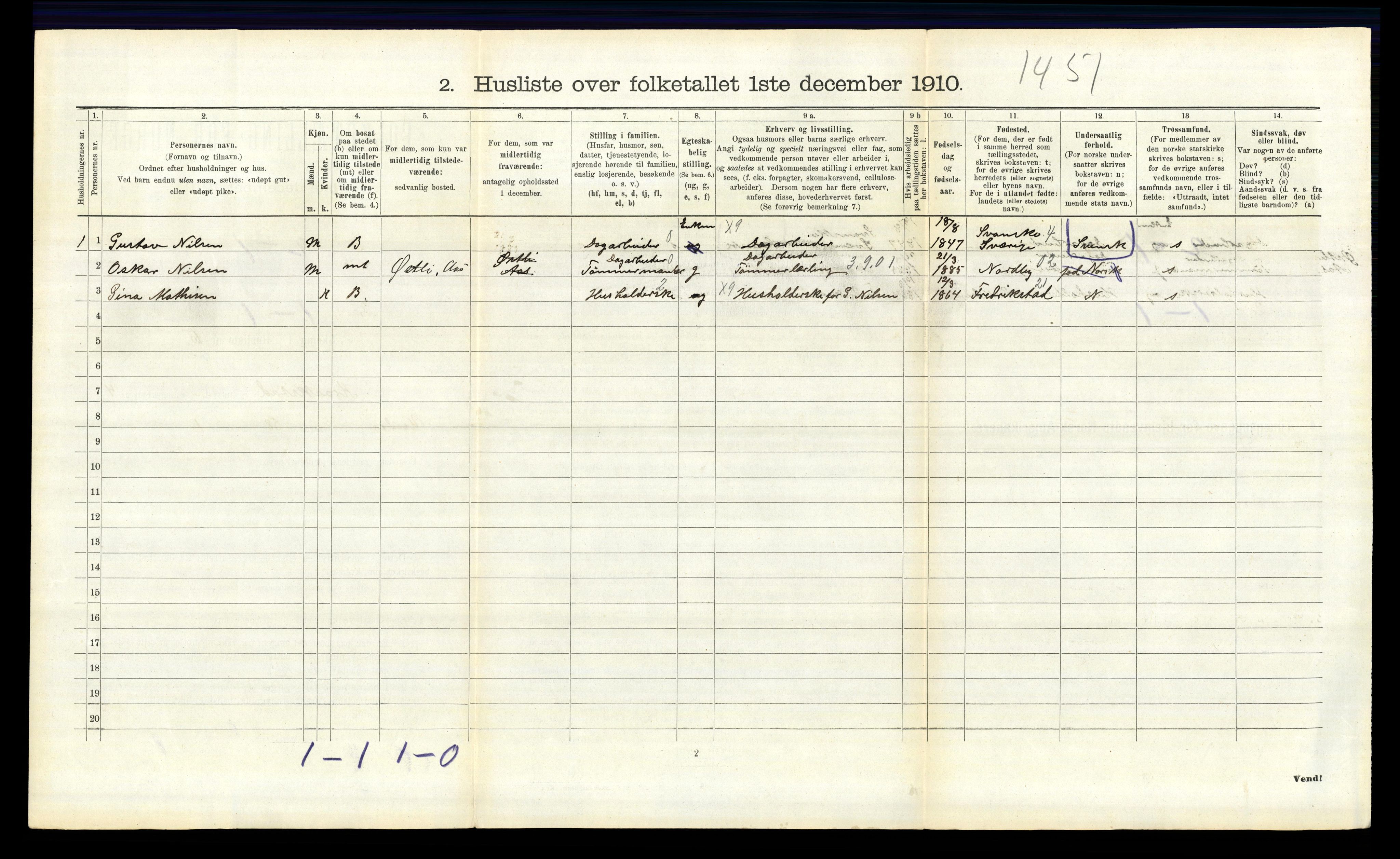 RA, 1910 census for Kråkstad, 1910, p. 430
