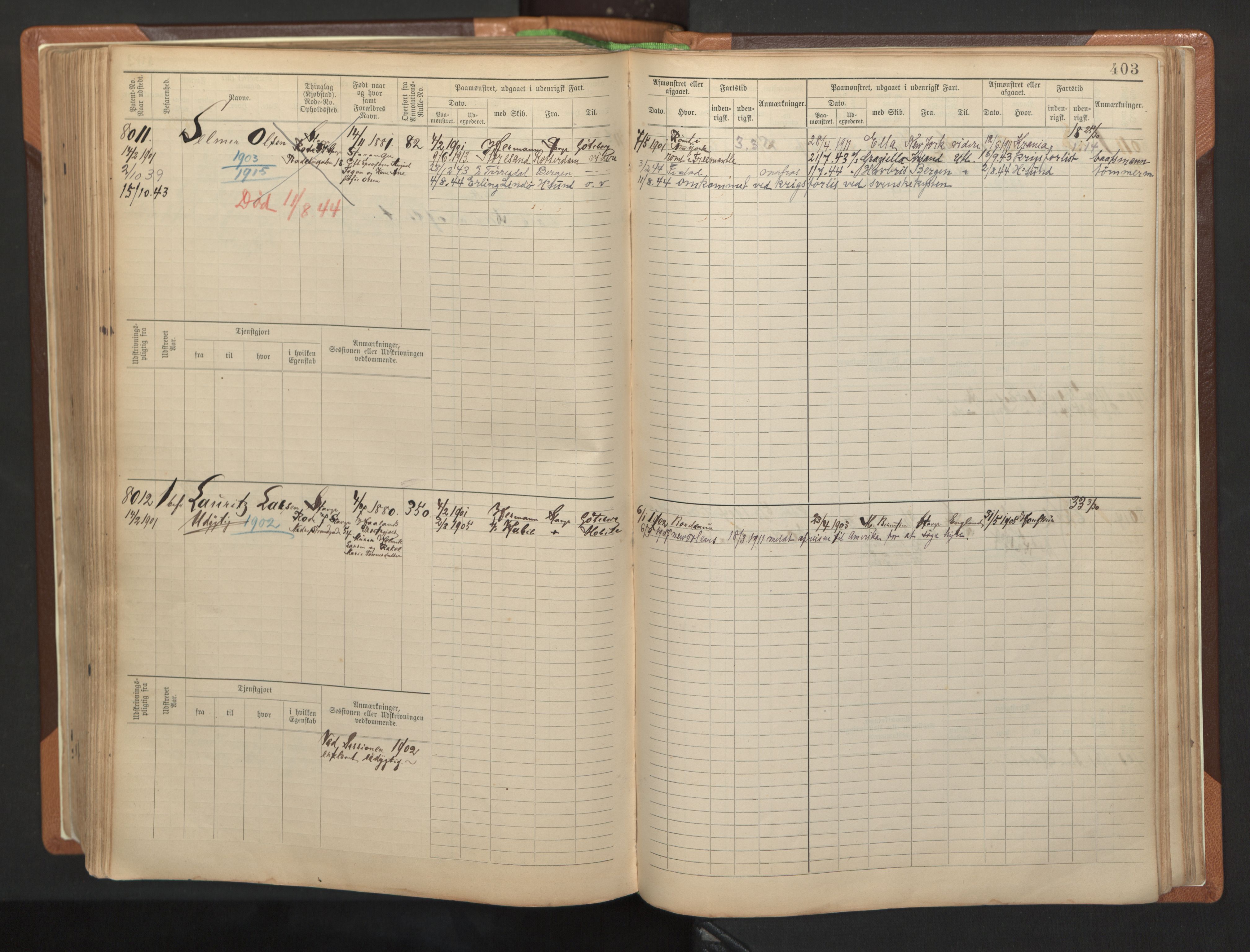 Stavanger sjømannskontor, AV/SAST-A-102006/F/Fb/Fbb/L0012: Sjøfartshovedrulle, patentnr. 7207-8158, 1894-1904, p. 406