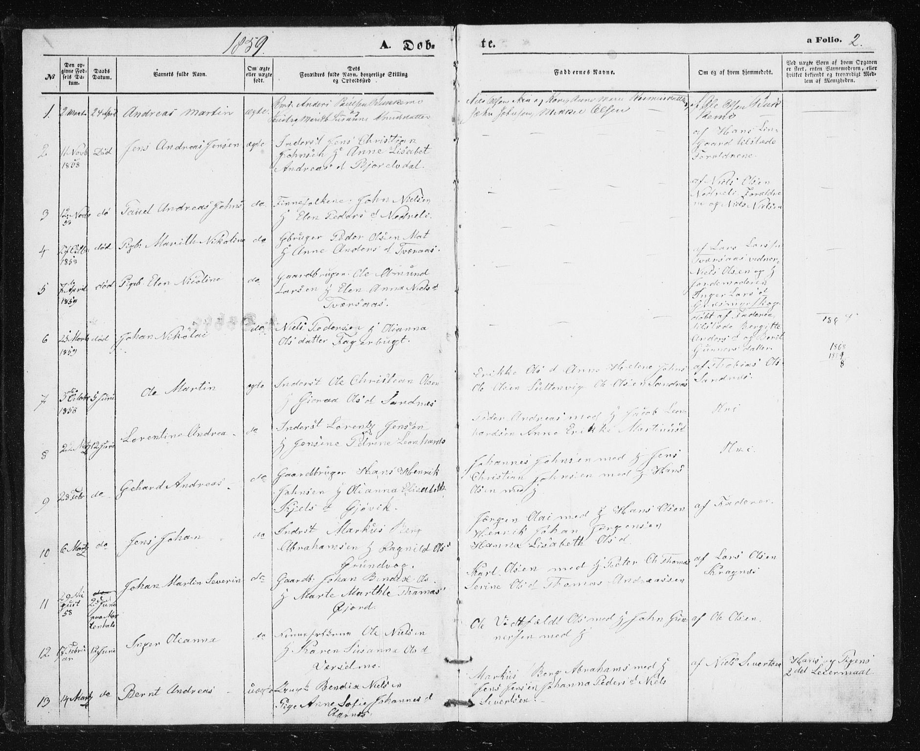 Lenvik sokneprestembete, SATØ/S-1310/H/Ha/Hab/L0004klokker: Parish register (copy) no. 4, 1859-1869, p. 2