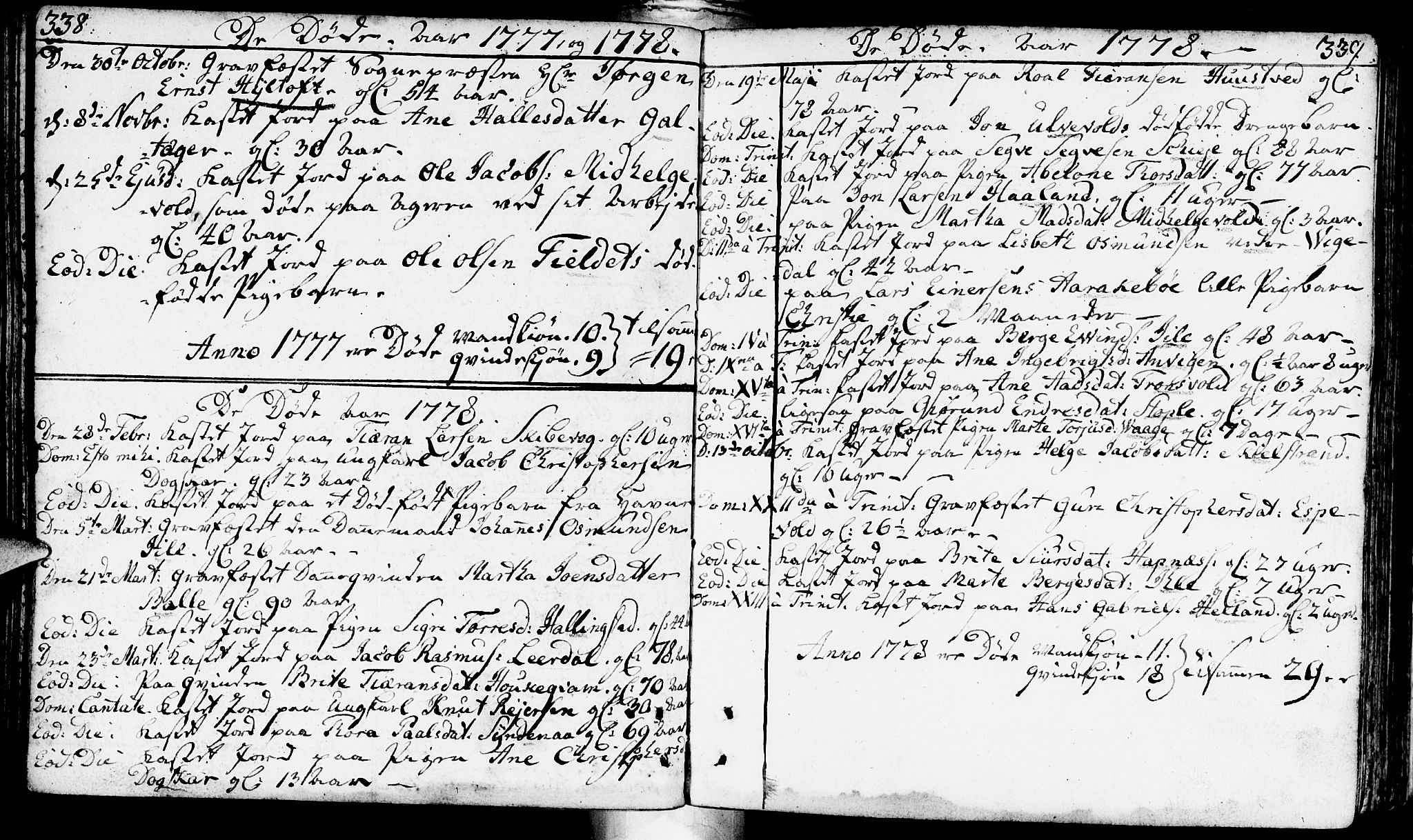 Vikedal sokneprestkontor, AV/SAST-A-101840/01/IV: Parish register (official) no. A 1, 1737-1778, p. 338-339