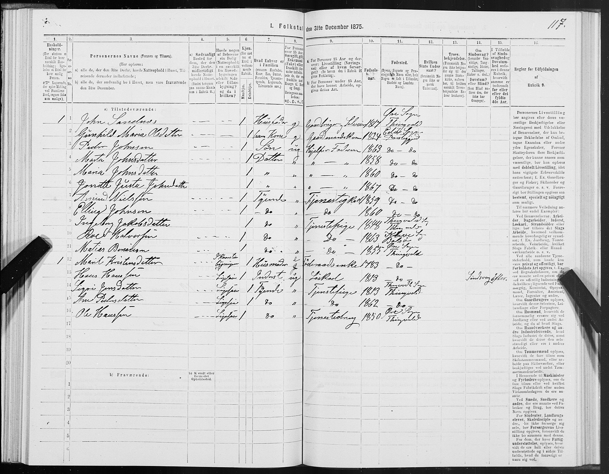 SAT, 1875 census for 1560P Tingvoll, 1875, p. 5117