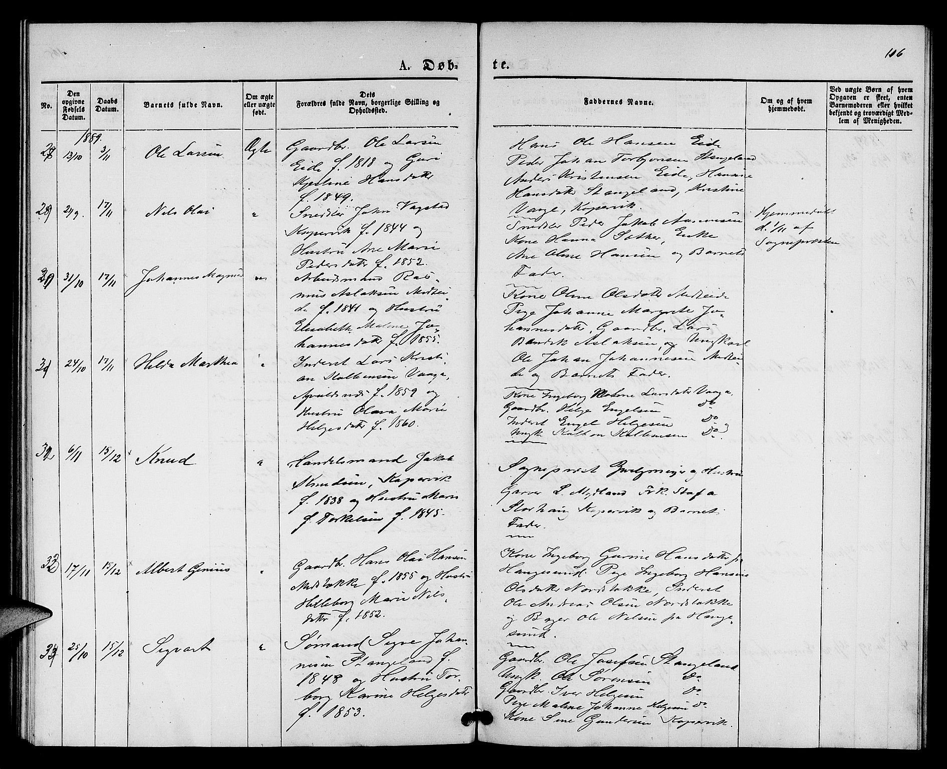 Kopervik sokneprestkontor, AV/SAST-A-101850/H/Ha/Hab/L0001: Parish register (copy) no. B 1, 1877-1891, p. 106