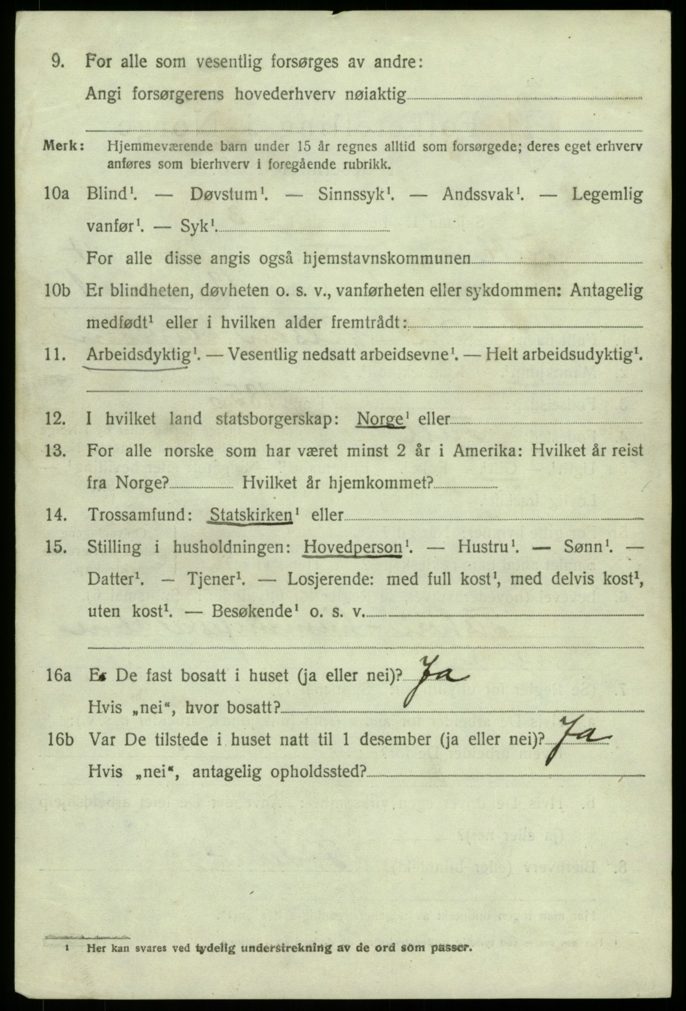 SAB, 1920 census for Fjell, 1920, p. 3687