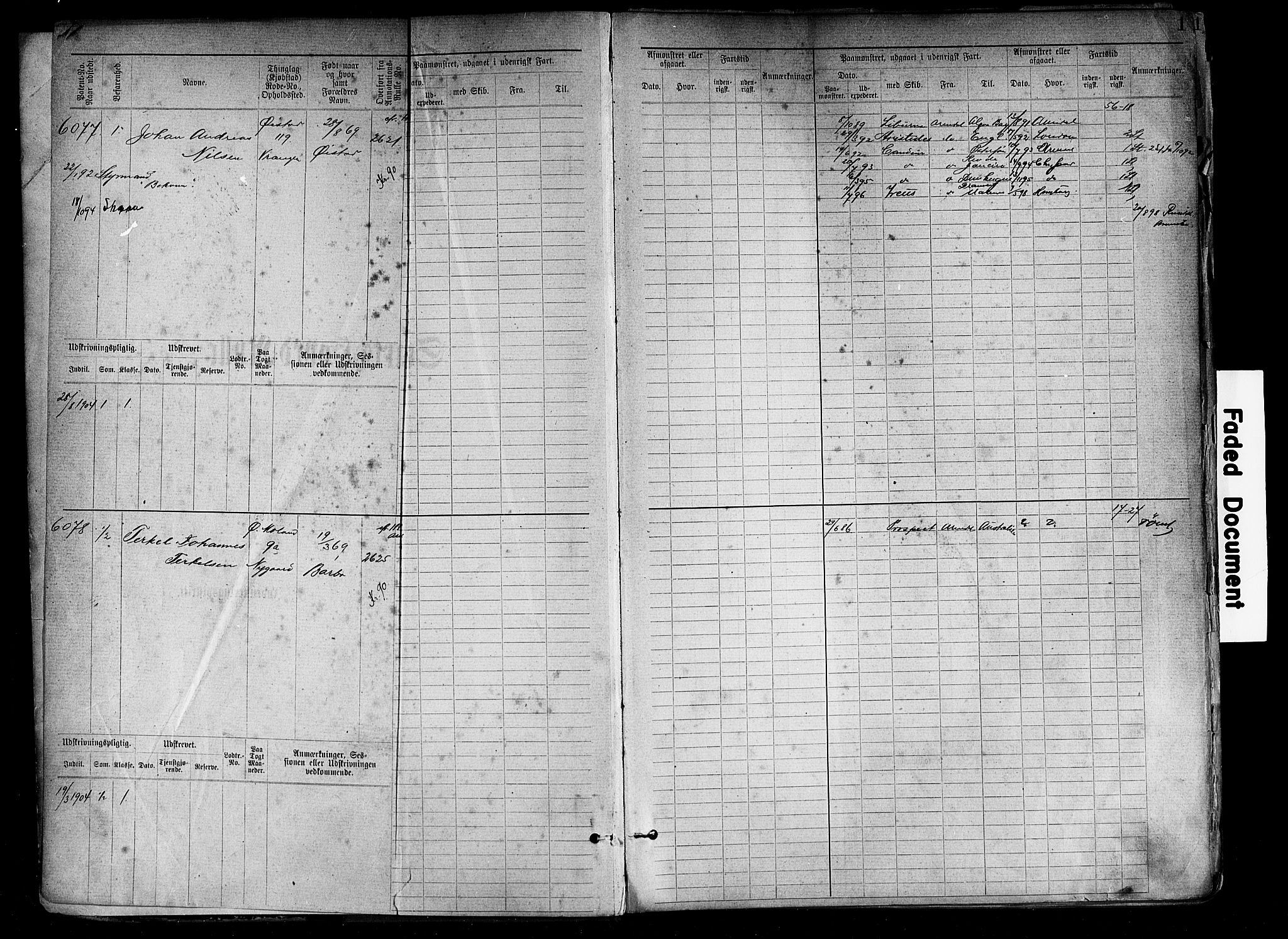 Arendal mønstringskrets, AV/SAK-2031-0012/F/Fb/L0018: Hovedrulle A nr 6077-6849, S-16, 1892-1894, p. 2