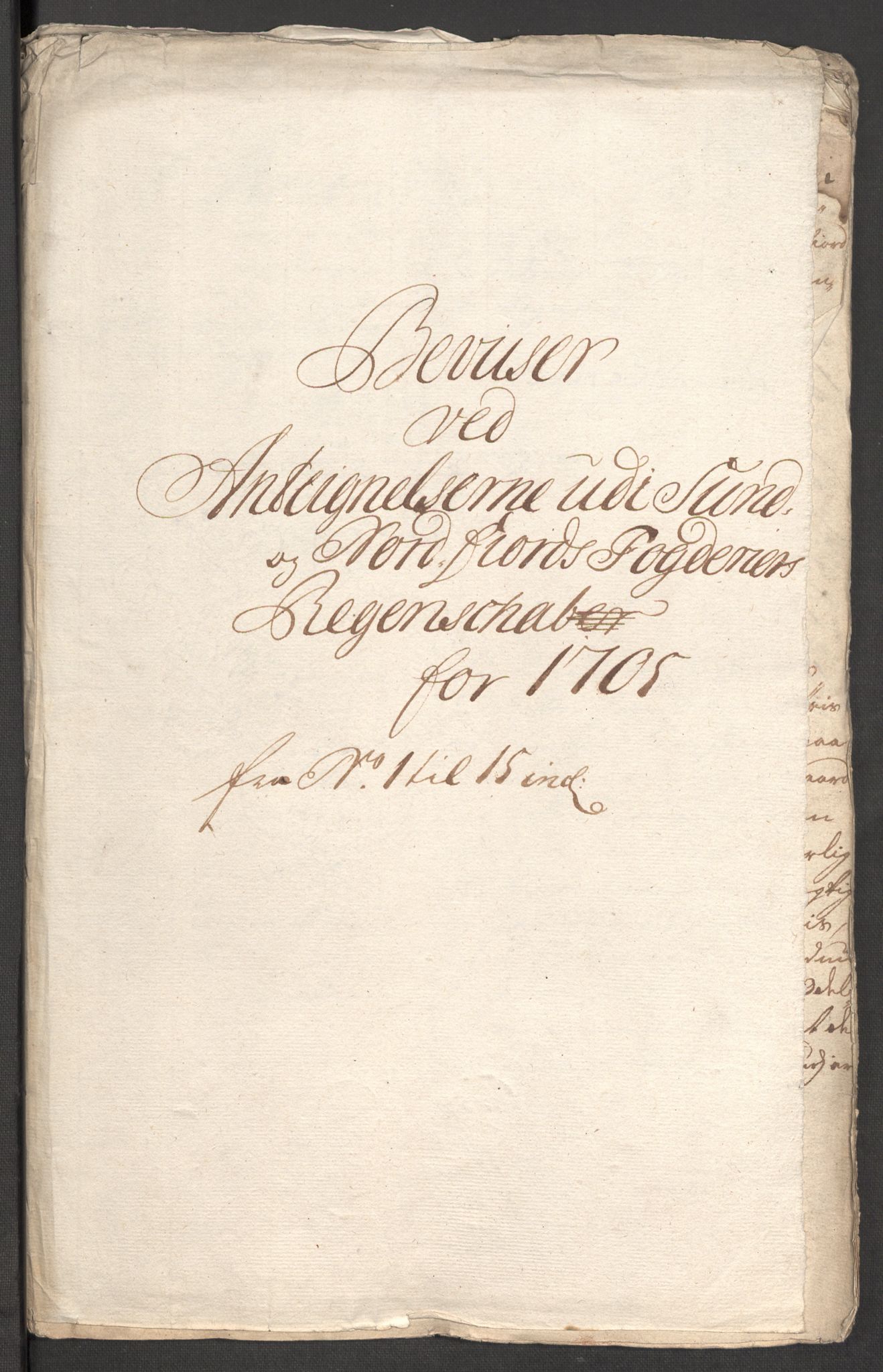 Rentekammeret inntil 1814, Reviderte regnskaper, Fogderegnskap, RA/EA-4092/R53/L3429: Fogderegnskap Sunn- og Nordfjord, 1705, p. 290