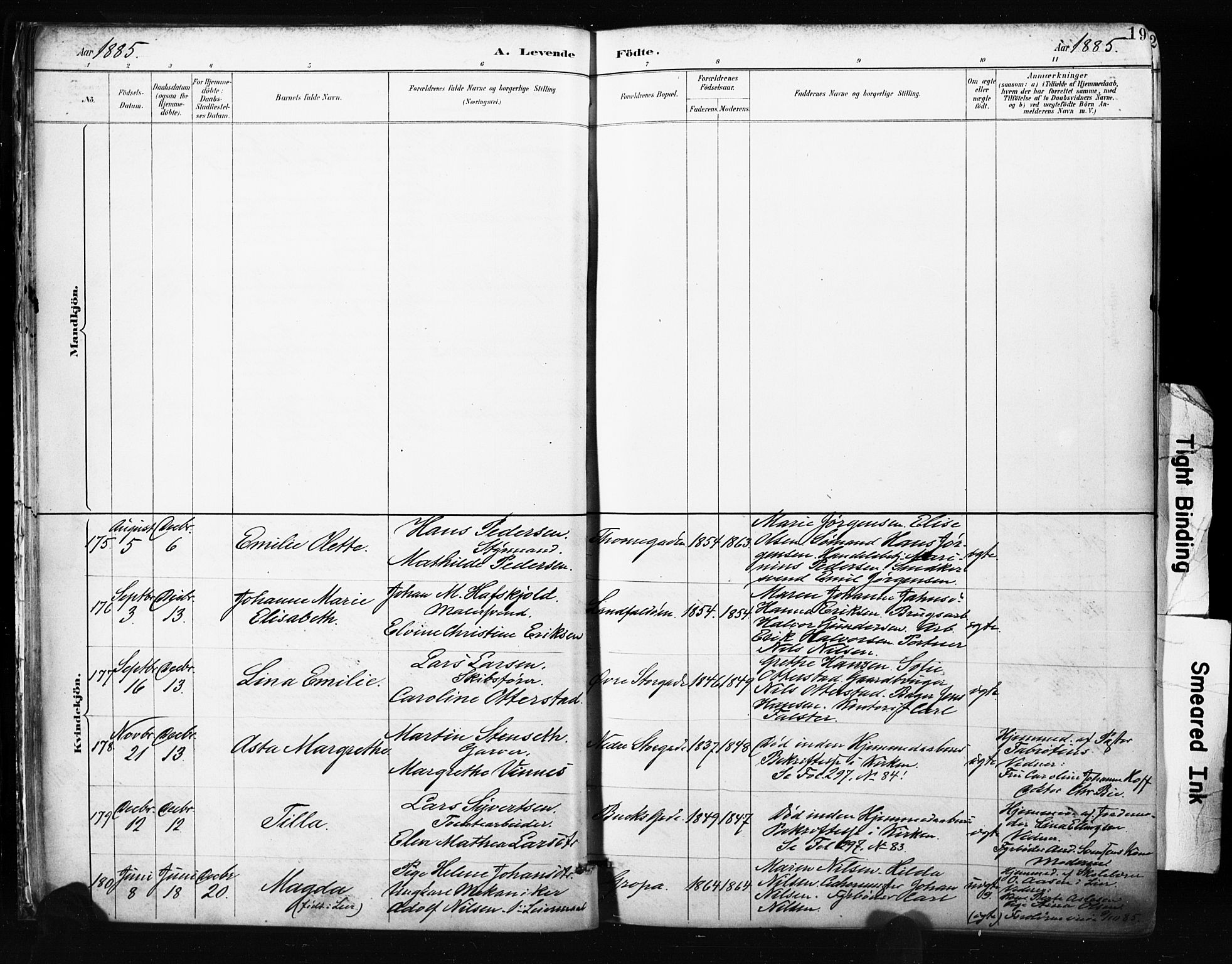 Bragernes kirkebøker, AV/SAKO-A-6/F/Fb/L0007: Parish register (official) no. II 7, 1885-1893, p. 19