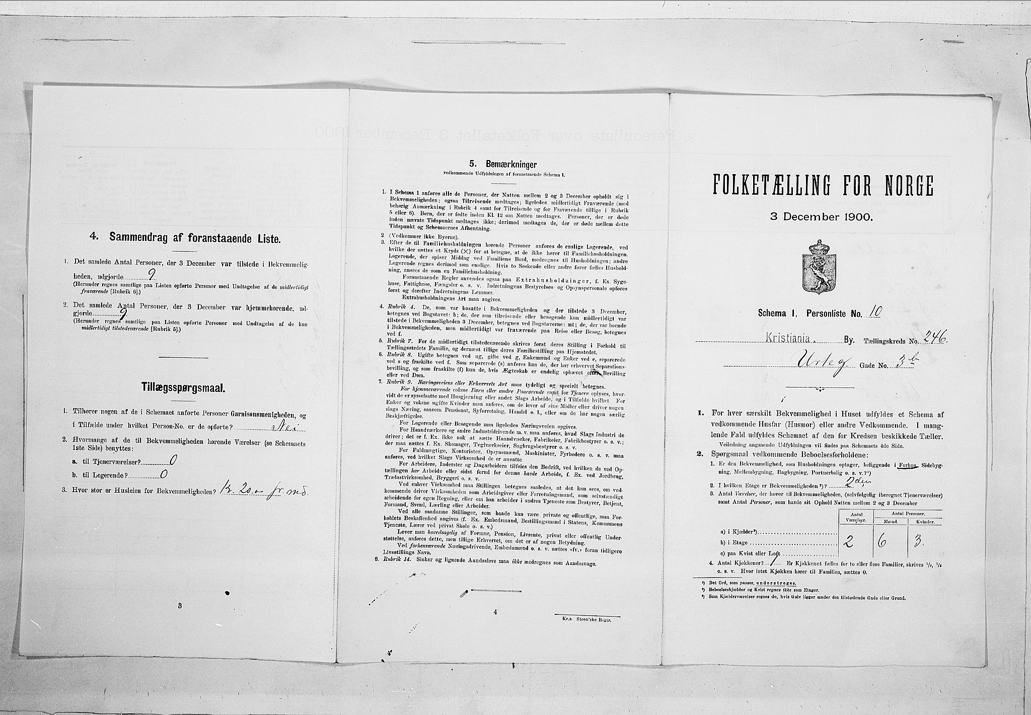 SAO, 1900 census for Kristiania, 1900, p. 108533