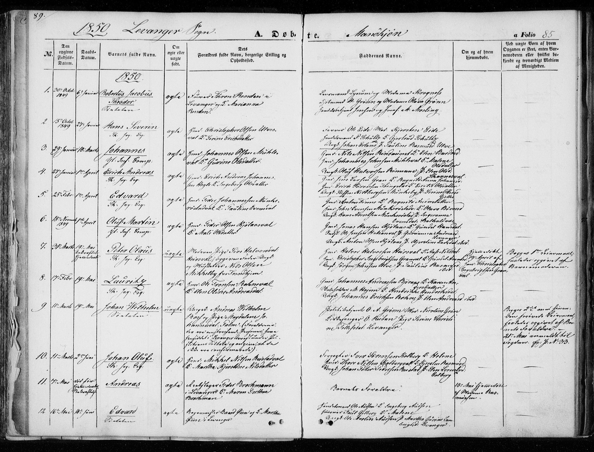 Ministerialprotokoller, klokkerbøker og fødselsregistre - Nord-Trøndelag, SAT/A-1458/720/L0183: Parish register (official) no. 720A01, 1836-1855, p. 85