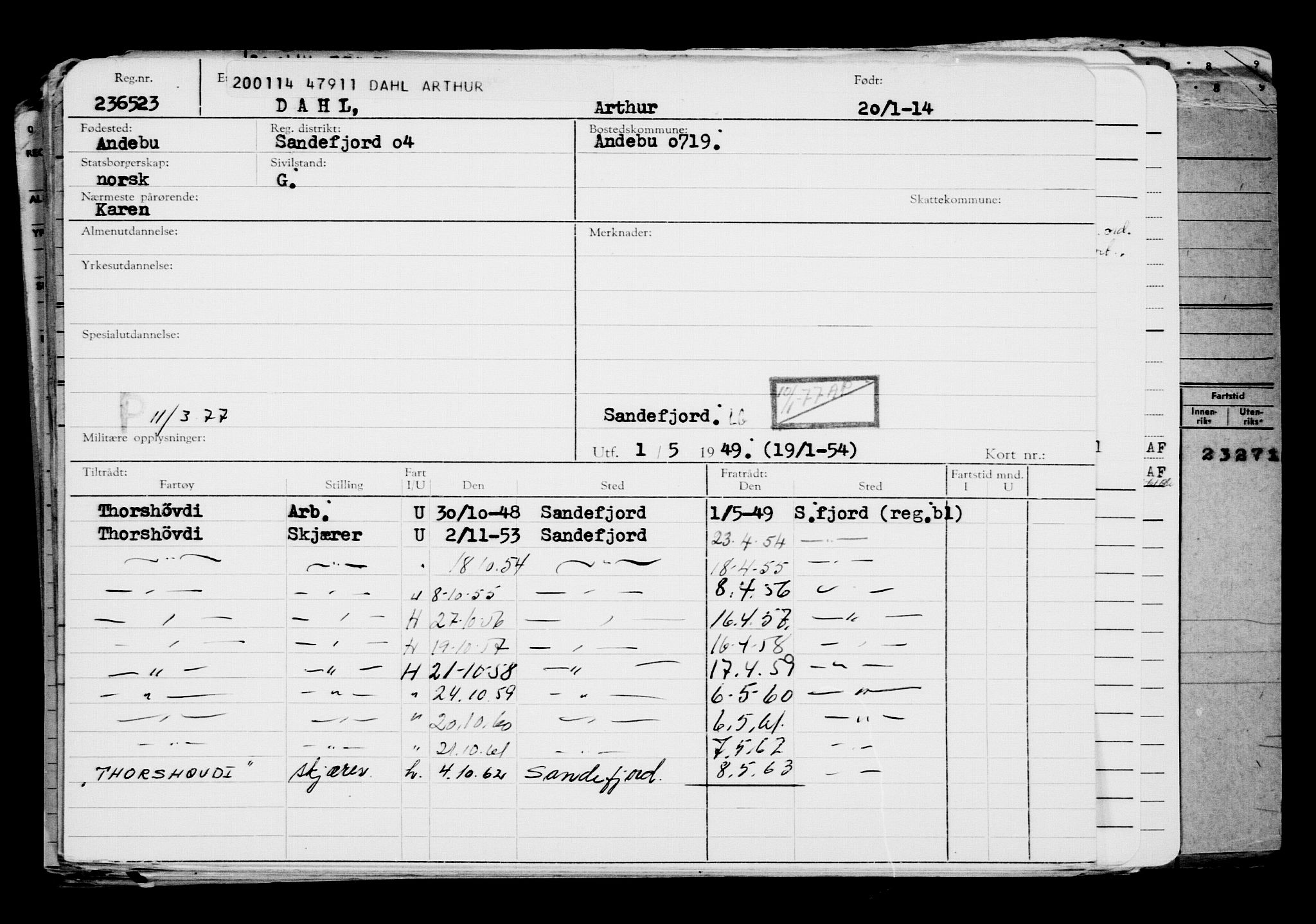 Direktoratet for sjømenn, AV/RA-S-3545/G/Gb/L0118: Hovedkort, 1914, p. 159