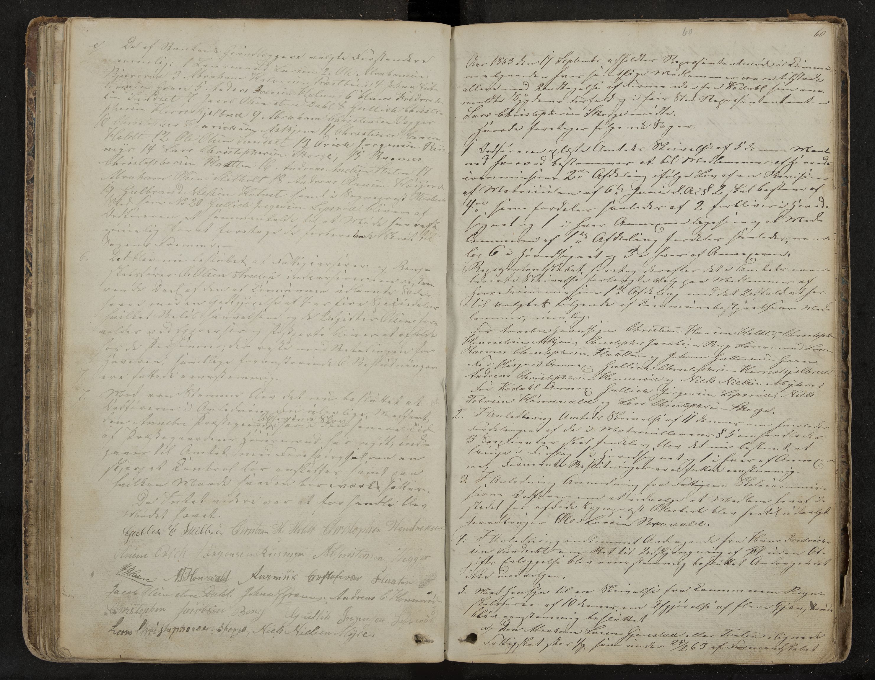 Andebu formannskap og sentraladministrasjon, IKAK/0719021-1/A/Aa/L0001: Møtebok med register, 1837-1869, p. 60