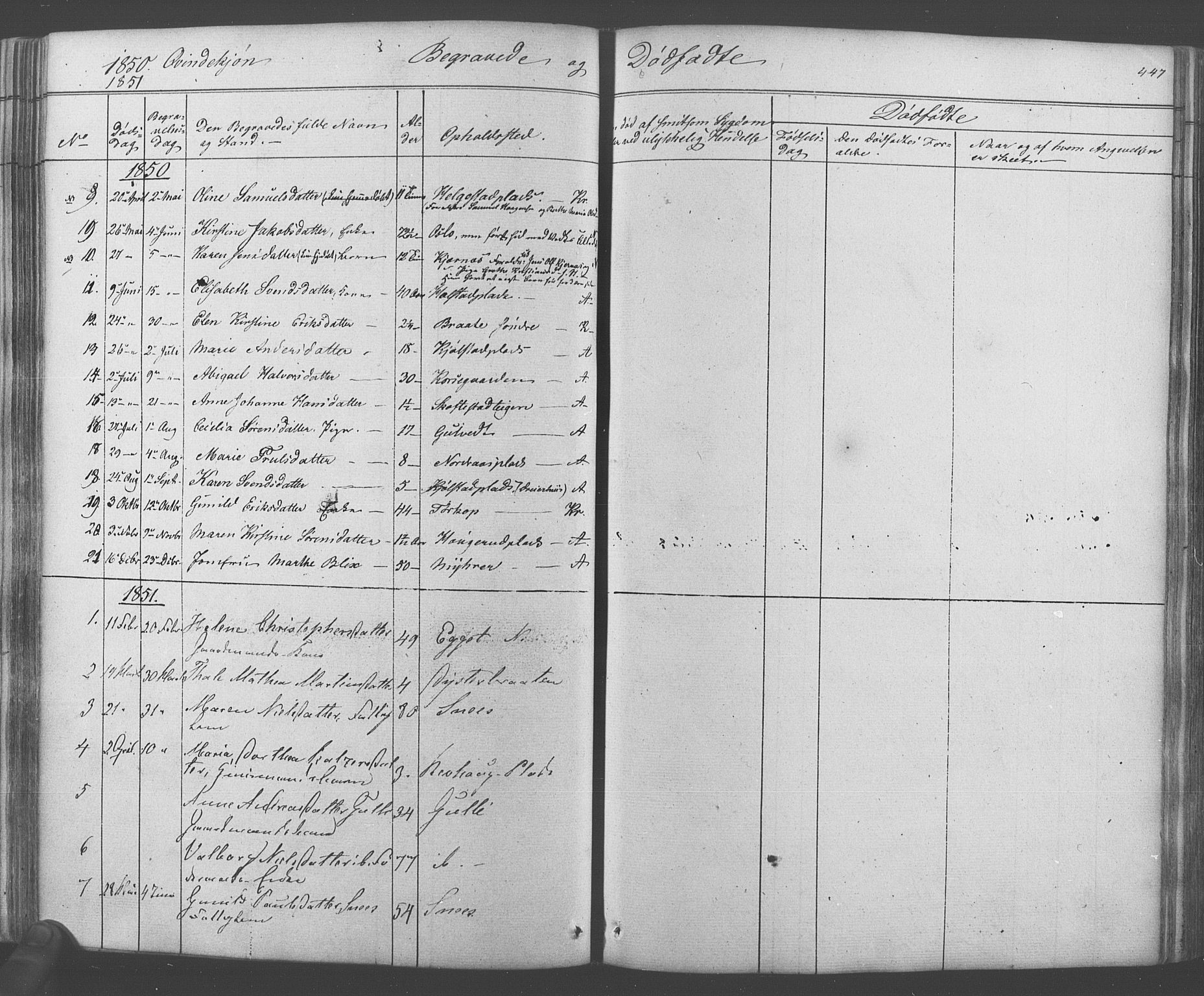 Ås prestekontor Kirkebøker, SAO/A-10894/F/Fa/L0006: Parish register (official) no. I 6, 1841-1853, p. 446-447