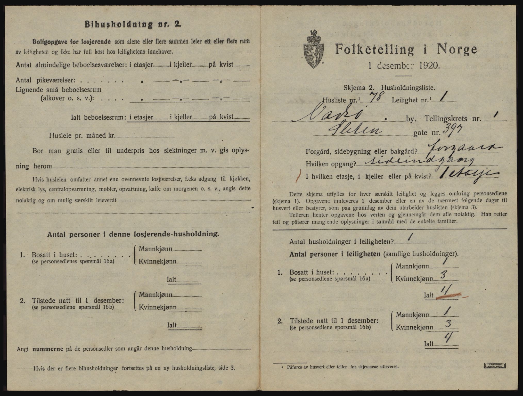 SATØ, 1920 census for Vadsø, 1920, p. 786