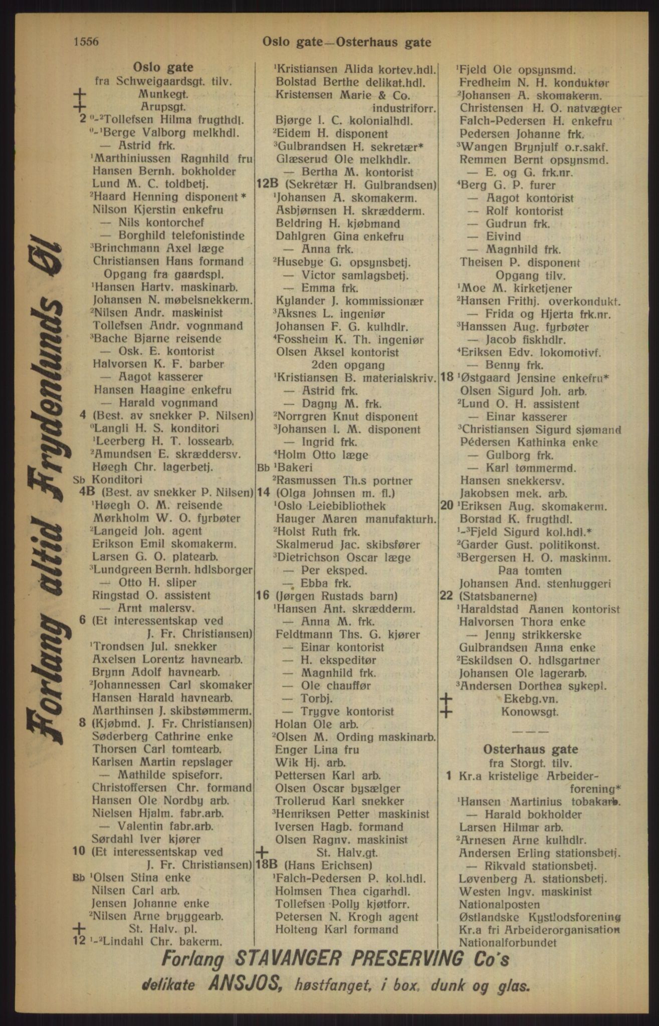 Kristiania/Oslo adressebok, PUBL/-, 1915, p. 1556