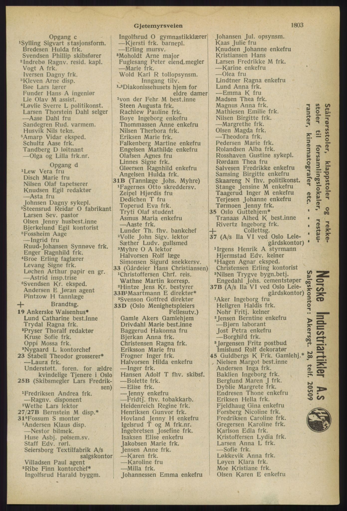 Kristiania/Oslo adressebok, PUBL/-, 1936, p. 1803