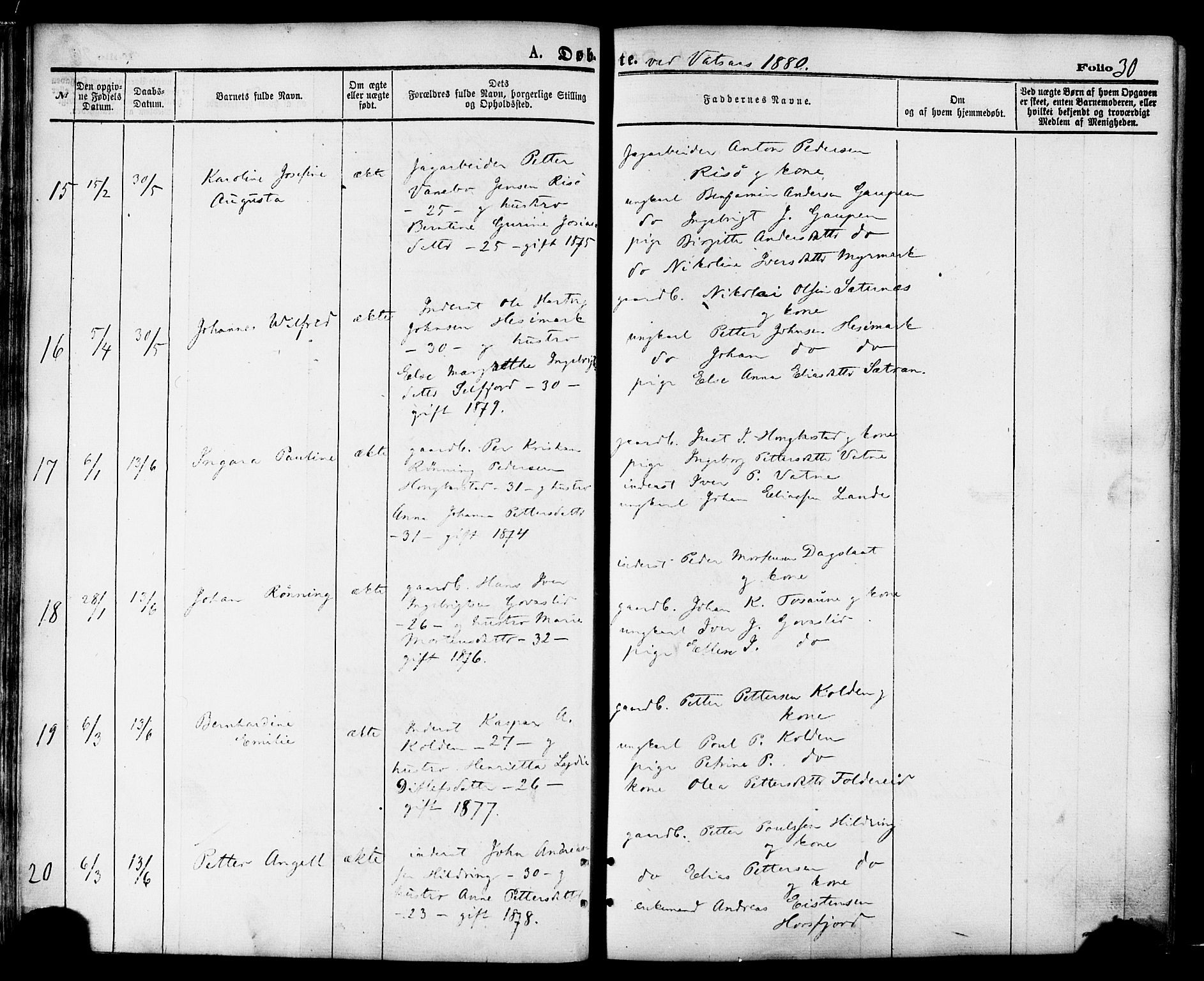 Ministerialprotokoller, klokkerbøker og fødselsregistre - Nordland, AV/SAT-A-1459/810/L0148: Parish register (official) no. 810A09 /1, 1874-1884, p. 30