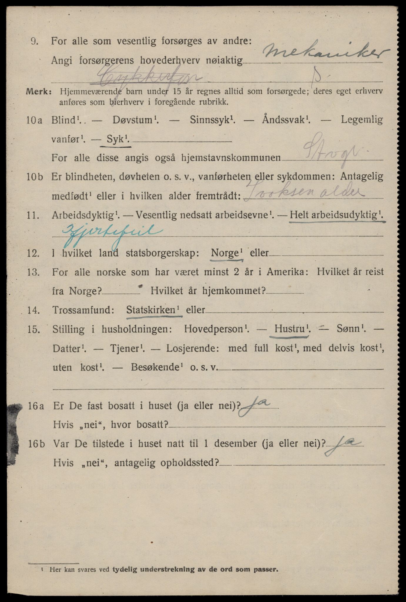 SAST, 1920 census for Stavanger, 1920, p. 73761