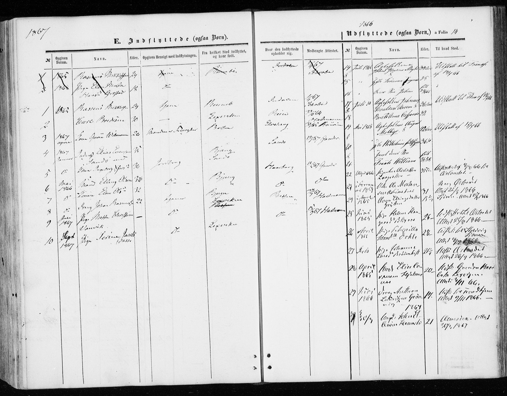 Ministerialprotokoller, klokkerbøker og fødselsregistre - Sør-Trøndelag, SAT/A-1456/646/L0612: Parish register (official) no. 646A10, 1858-1869, p. 14