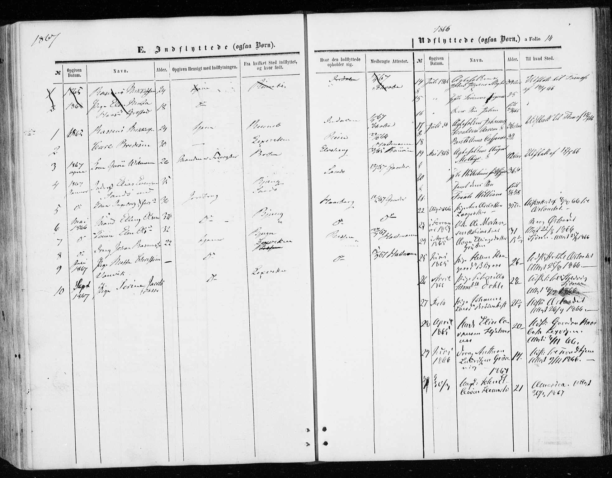 Ministerialprotokoller, klokkerbøker og fødselsregistre - Sør-Trøndelag, AV/SAT-A-1456/646/L0612: Parish register (official) no. 646A10, 1858-1869, p. 14