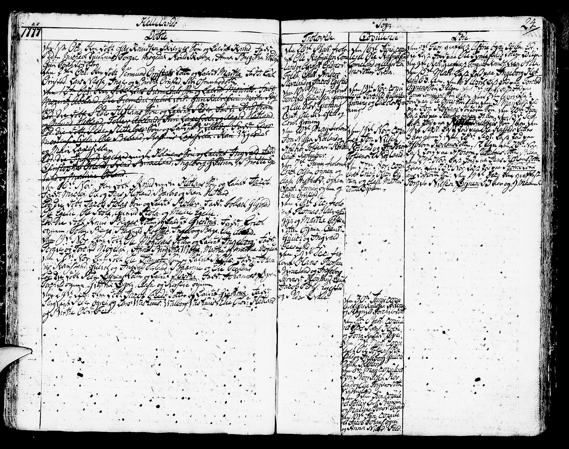 Helleland sokneprestkontor, AV/SAST-A-101810: Parish register (official) no. A 2 /1, 1762-1791, p. 24