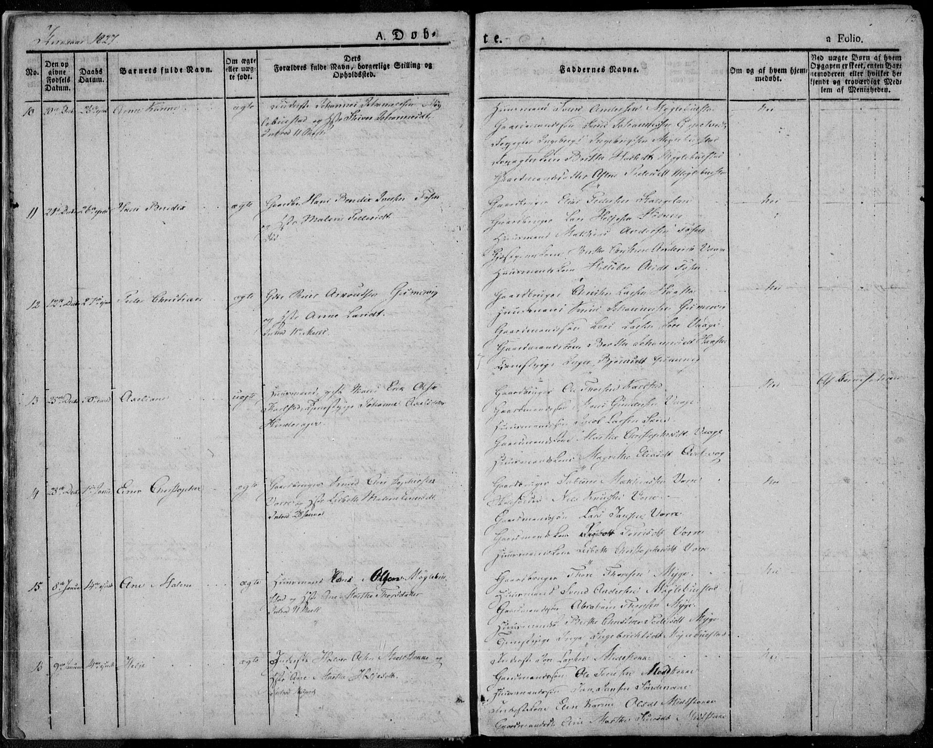 Avaldsnes sokneprestkontor, AV/SAST-A -101851/H/Ha/Haa/L0005: Parish register (official) no. A 5.1, 1825-1841, p. 13