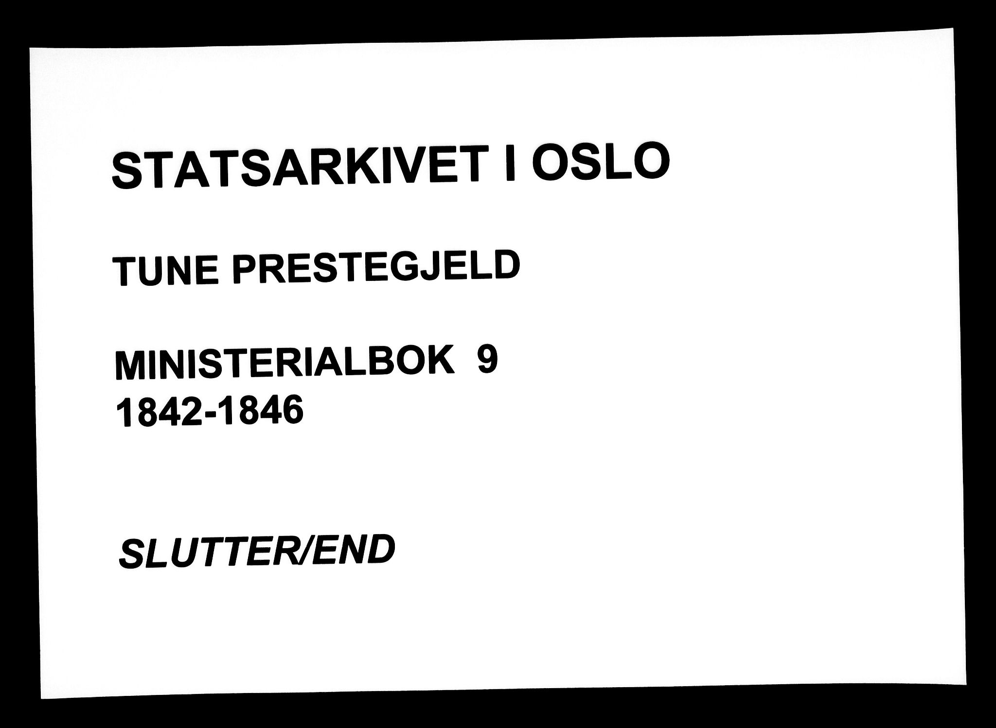Tune prestekontor Kirkebøker, SAO/A-2007/F/Fa/L0009: Parish register (official) no. 9, 1842-1846