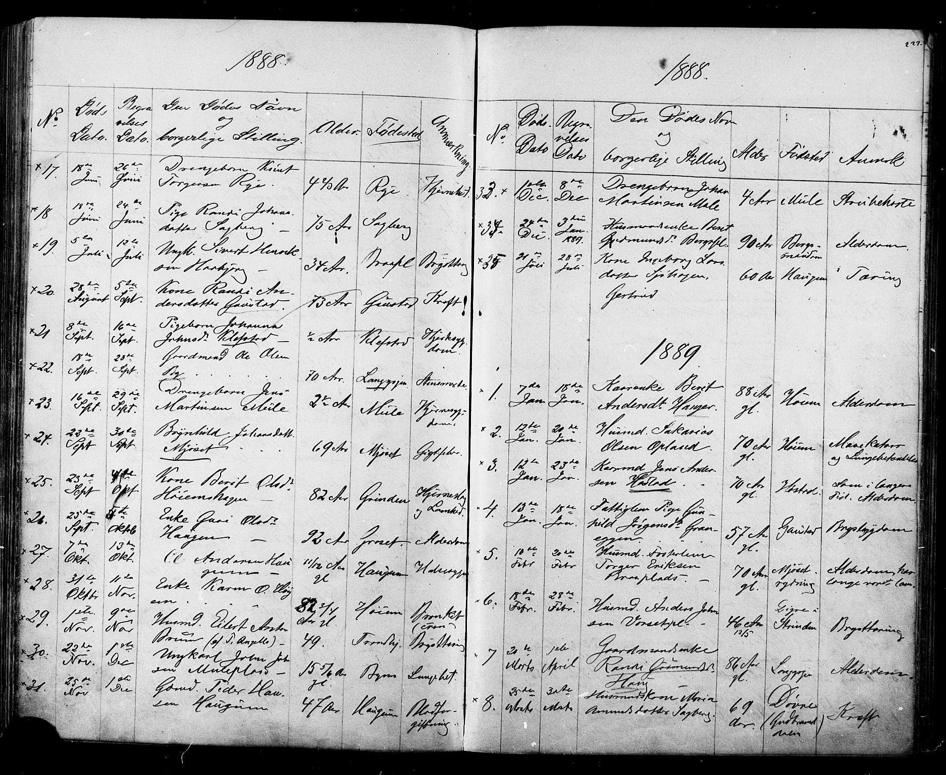 Ministerialprotokoller, klokkerbøker og fødselsregistre - Sør-Trøndelag, SAT/A-1456/612/L0387: Parish register (copy) no. 612C03, 1874-1908, p. 227