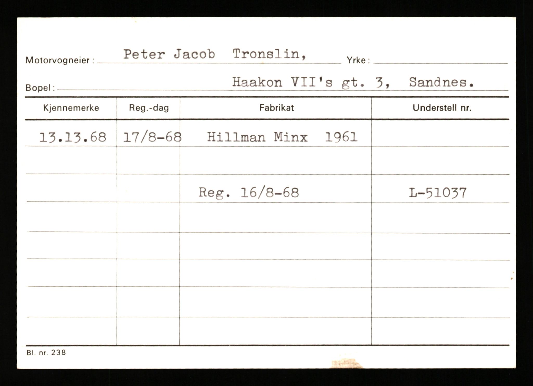 Stavanger trafikkstasjon, AV/SAST-A-101942/0/G/L0010: Registreringsnummer: 130000 - 239953, 1930-1971, p. 37