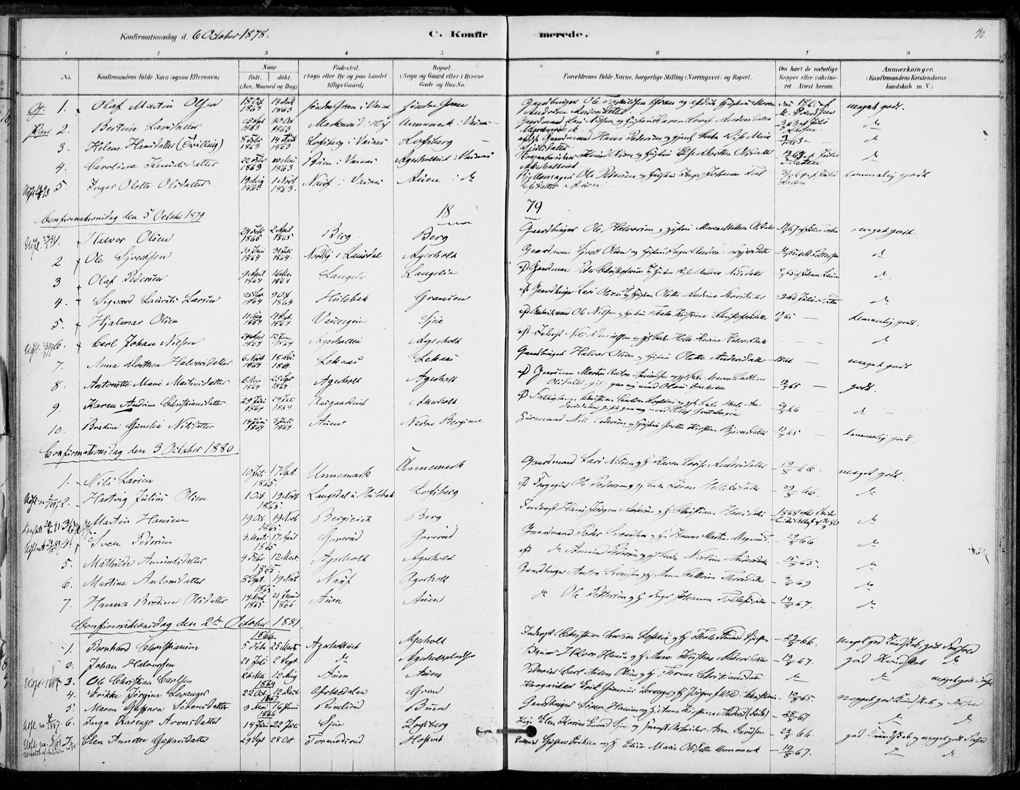 Hof kirkebøker, SAKO/A-64/F/Fb/L0001: Parish register (official) no. II 1, 1878-1907, p. 40