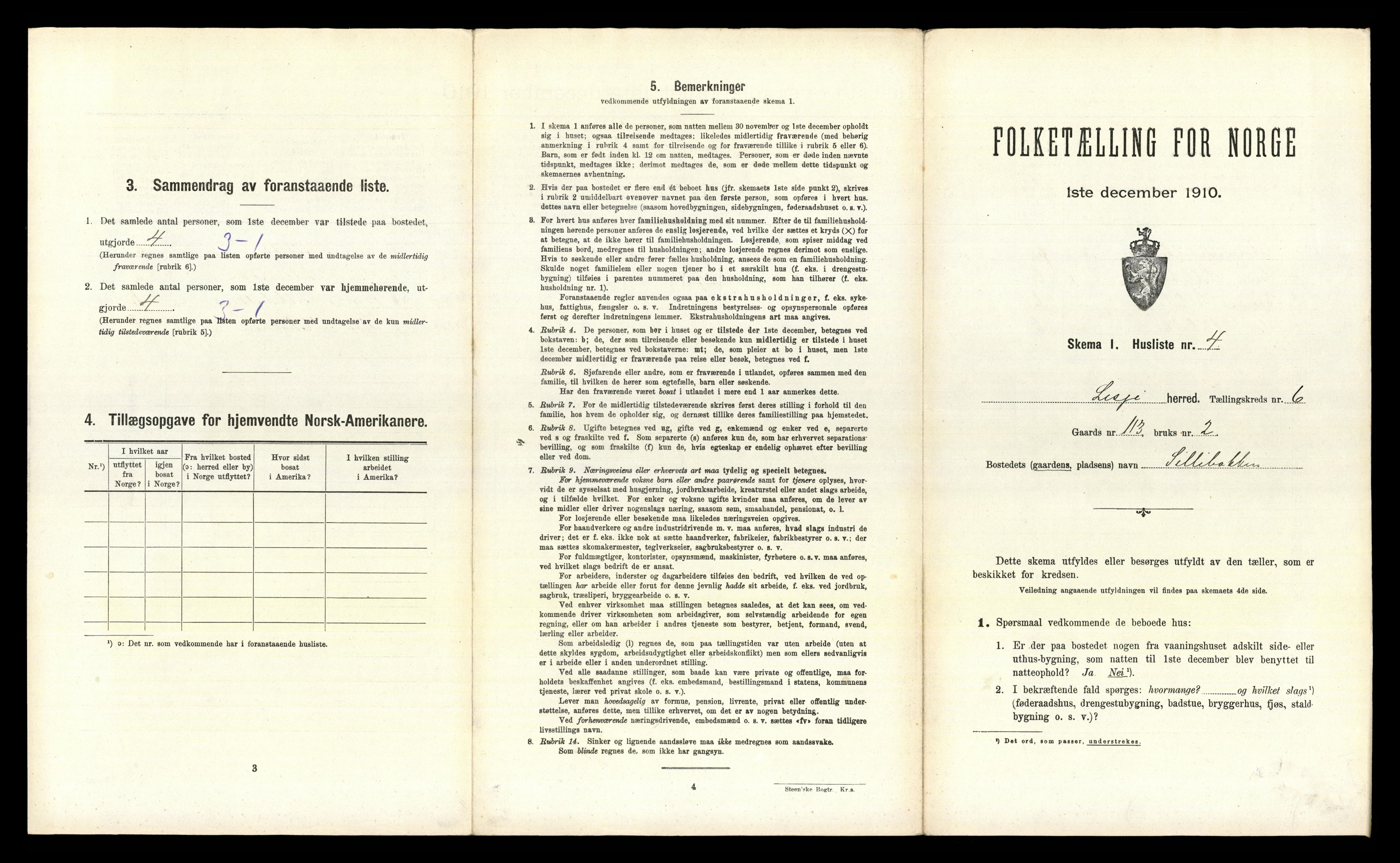 RA, 1910 census for Lesja, 1910, p. 717