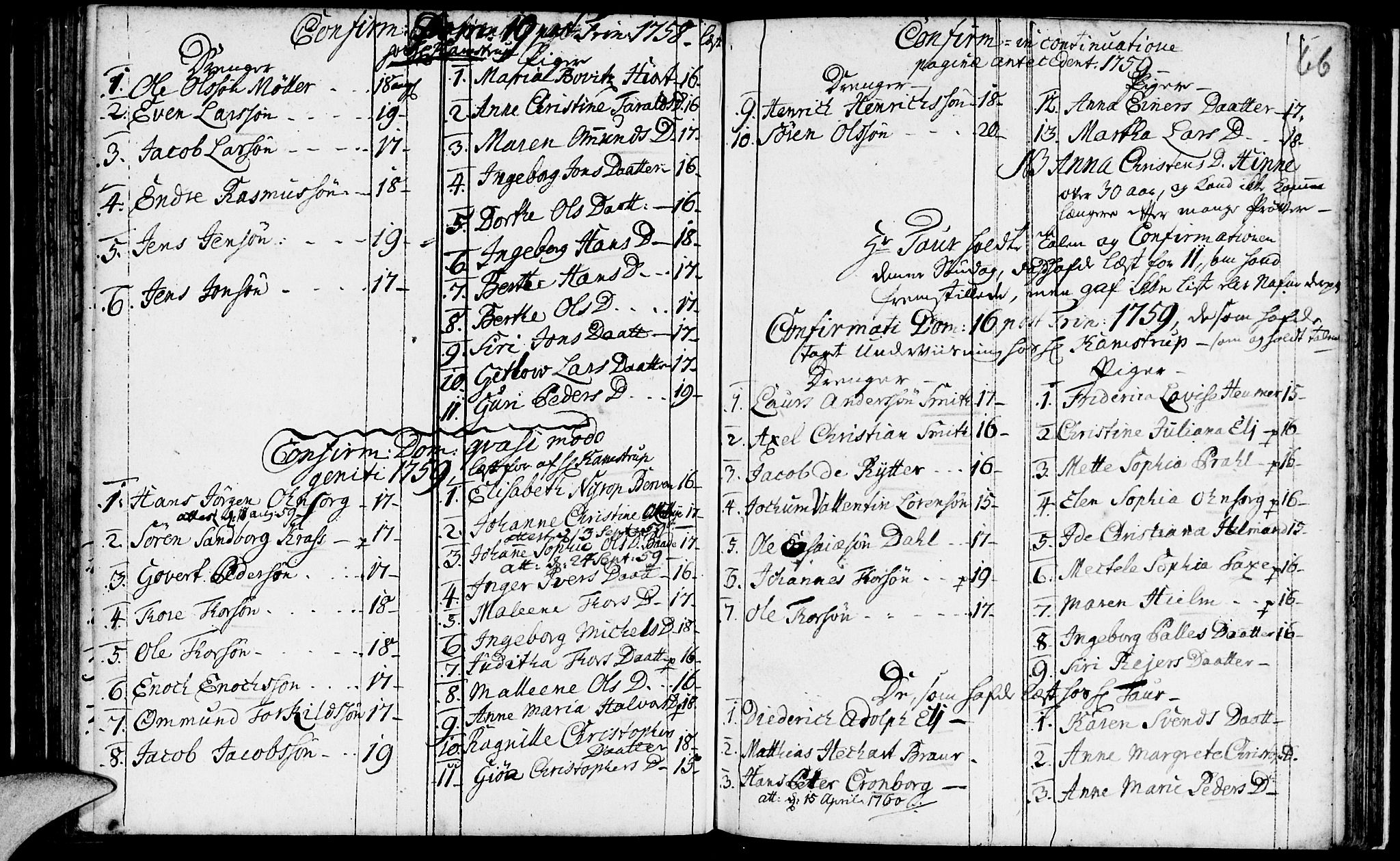Domkirken sokneprestkontor, SAST/A-101812/001/30/30BA/L0003: Parish register (official) no. A 3 /1, 1738-1760, p. 66