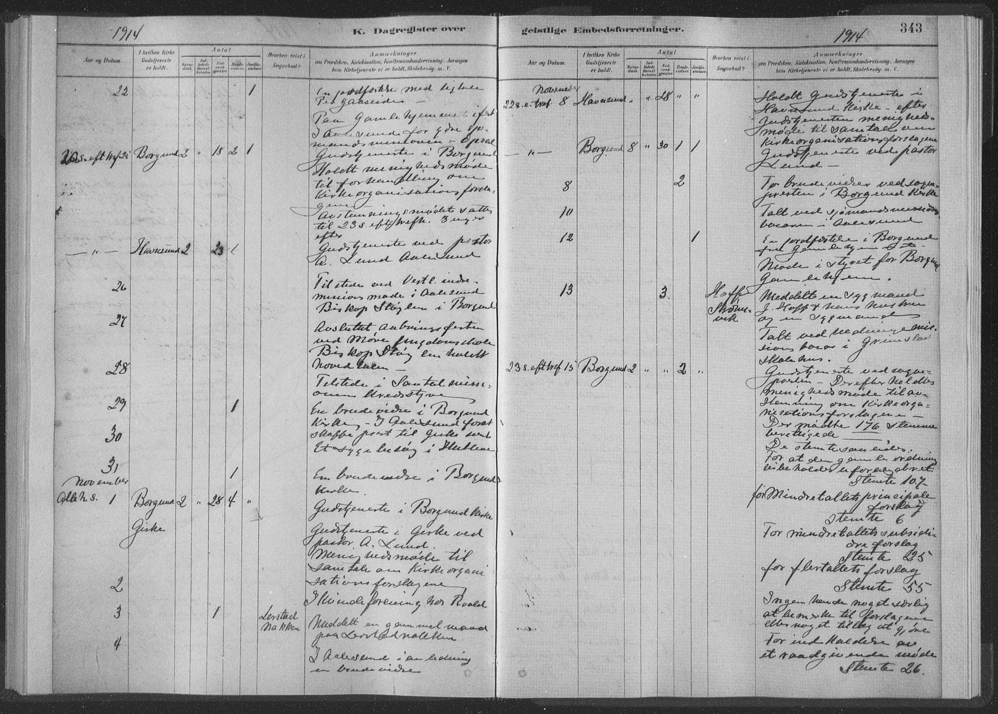 Ministerialprotokoller, klokkerbøker og fødselsregistre - Møre og Romsdal, AV/SAT-A-1454/528/L0404: Parish register (official) no. 528A13II, 1880-1922, p. 343