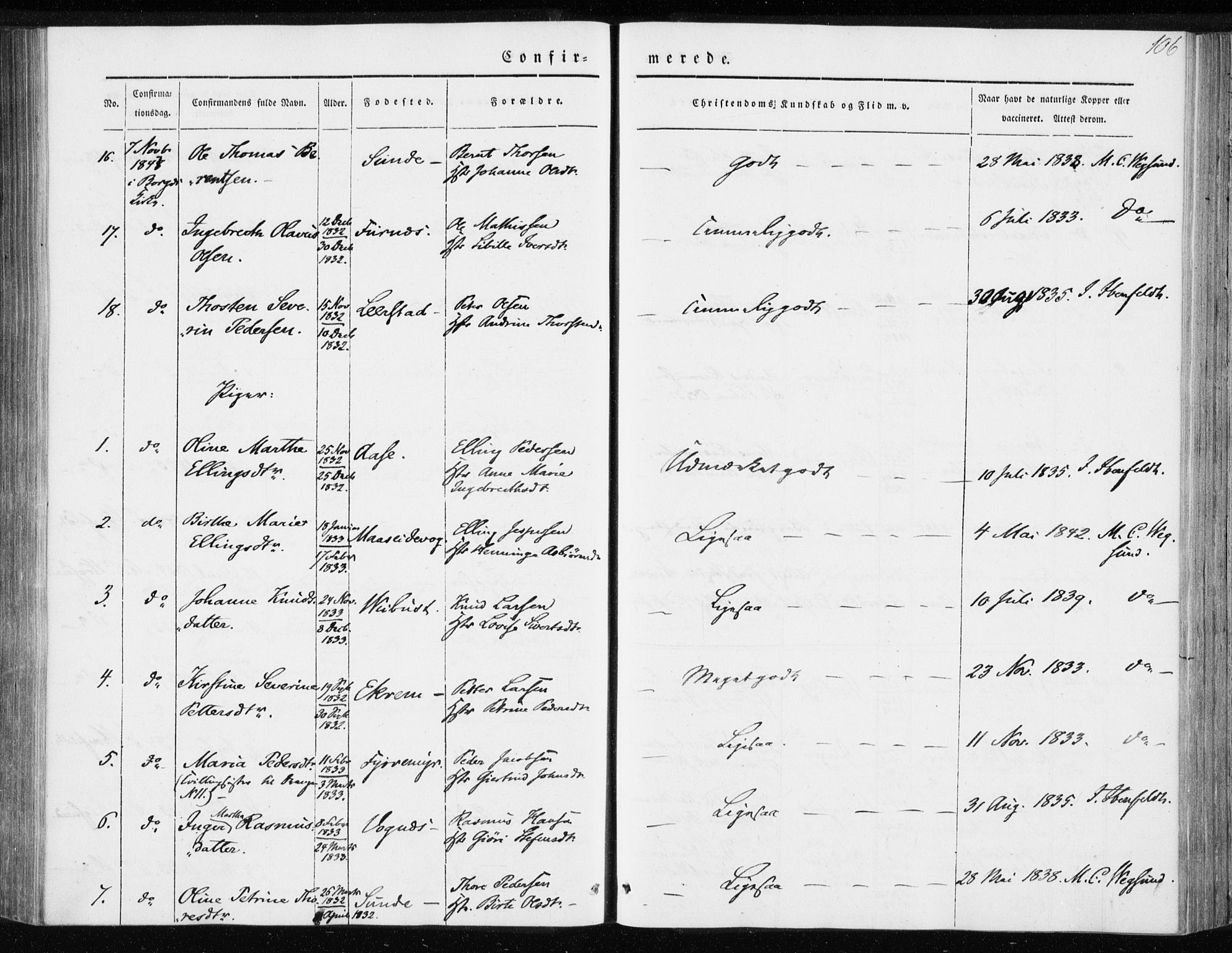 Ministerialprotokoller, klokkerbøker og fødselsregistre - Møre og Romsdal, AV/SAT-A-1454/528/L0415: Curate's parish register no. 528B03, 1843-1852, p. 106