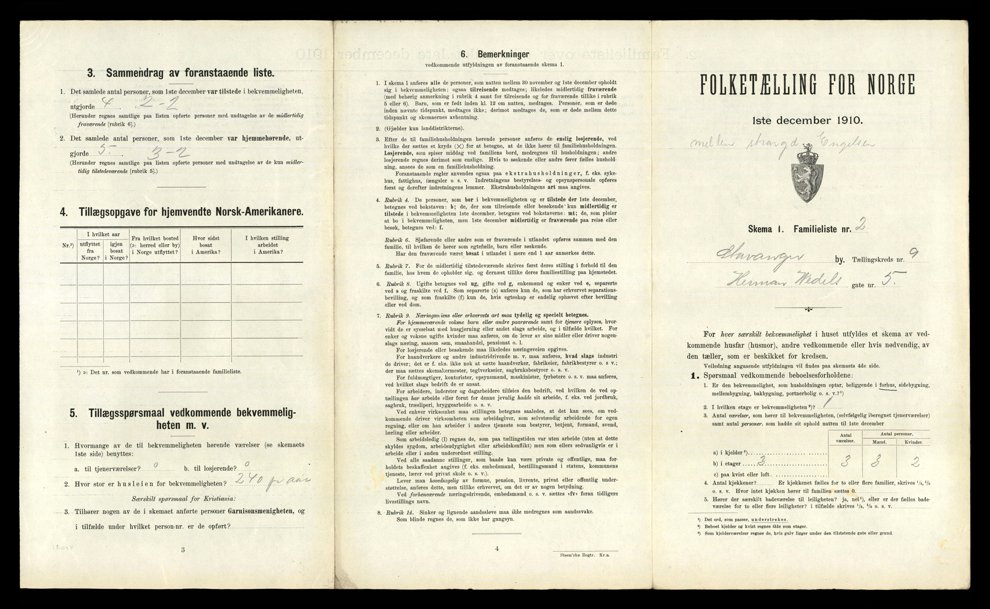 RA, 1910 census for Stavanger, 1910, p. 4718