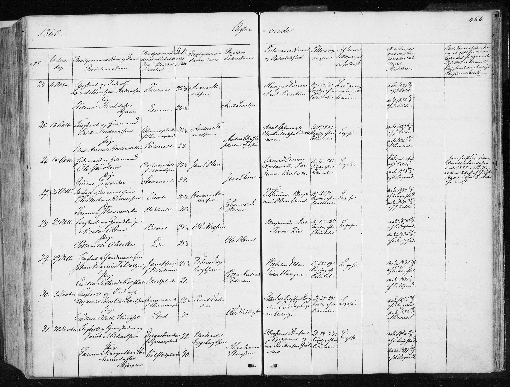 Ministerialprotokoller, klokkerbøker og fødselsregistre - Nord-Trøndelag, SAT/A-1458/741/L0393: Parish register (official) no. 741A07, 1849-1863, p. 466