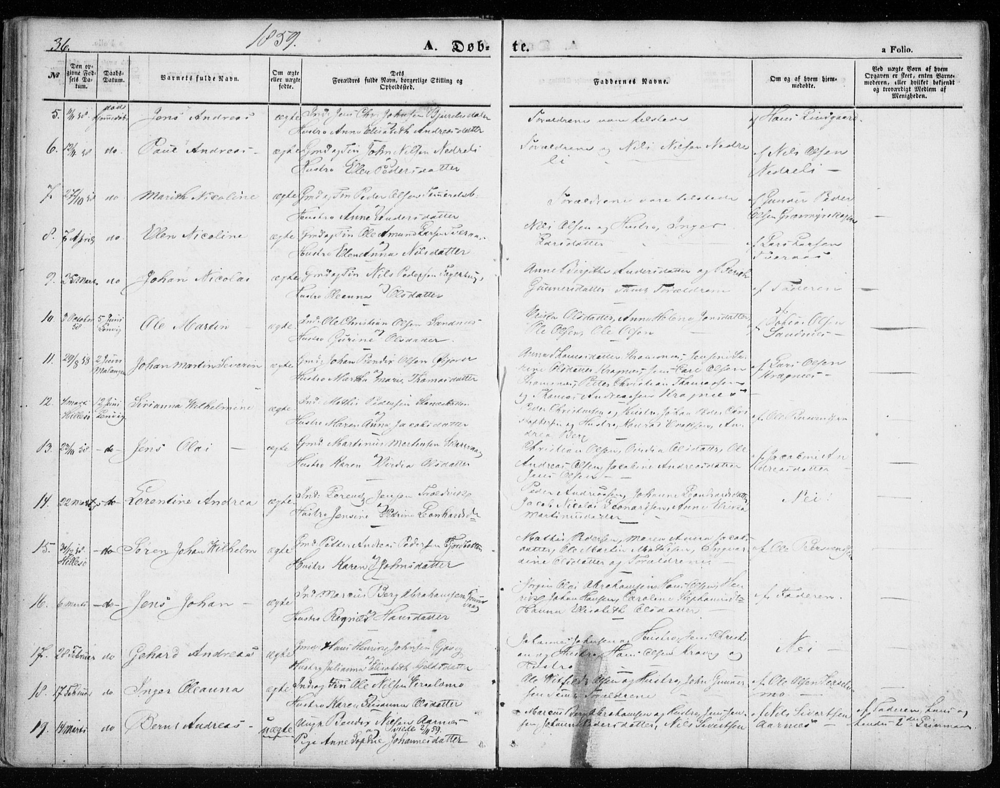 Lenvik sokneprestembete, SATØ/S-1310/H/Ha/Haa/L0007kirke: Parish register (official) no. 7, 1855-1865, p. 36